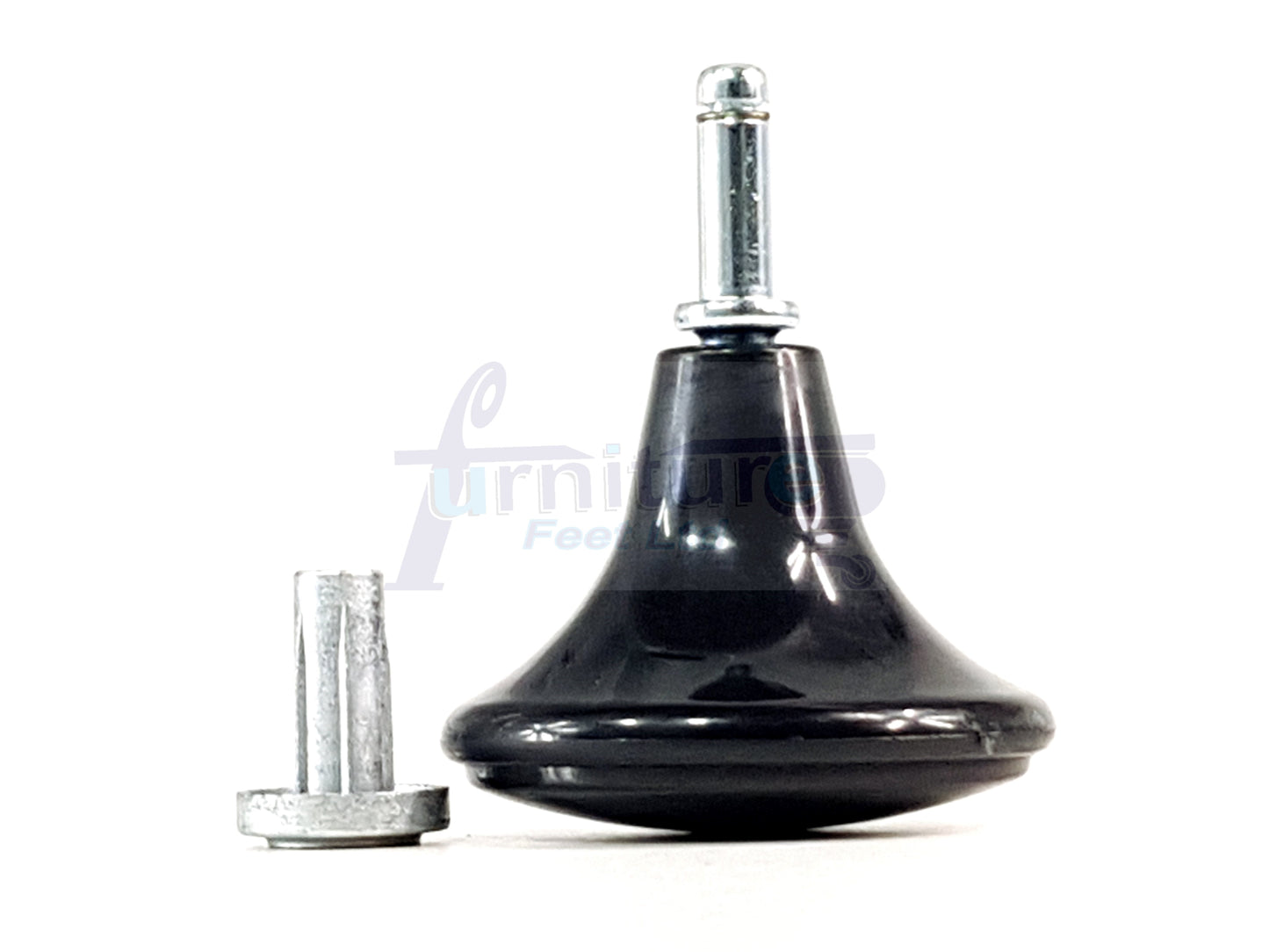 Strong Plastic High Quality Black Feet Leg Glides Castors & Inserts Glides For Divan Bed Sofa Settee Chair Heav Duty Mushroom Glides