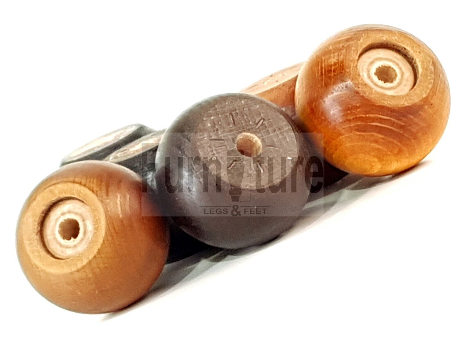 4 Solid Round Wood Turned Furniture Legs Replacement Bun Feet 2 Inches 50mm High Chairs Sofa Beds Settee 