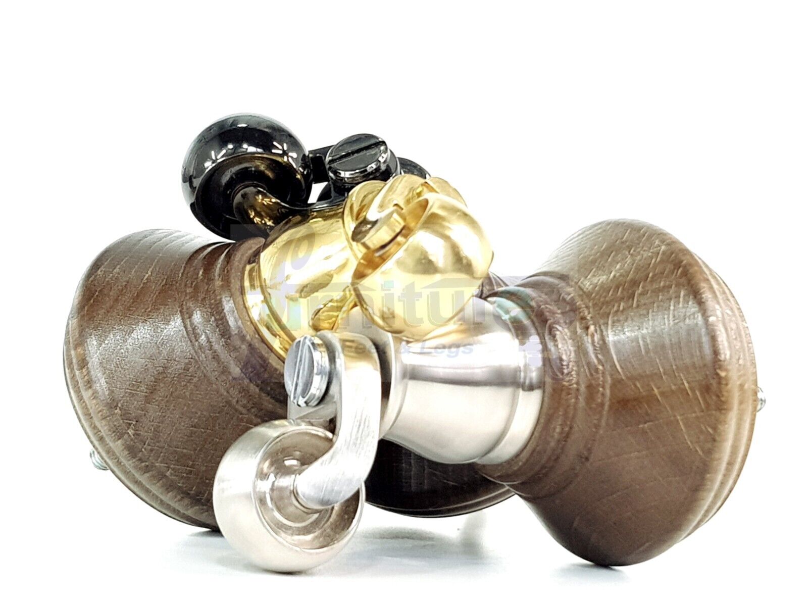 4x Antique Brown Stain Wooden Furniture Sofa Legs M8 With Castors Replacment Chair Settee Feet 115mm - 125mm High