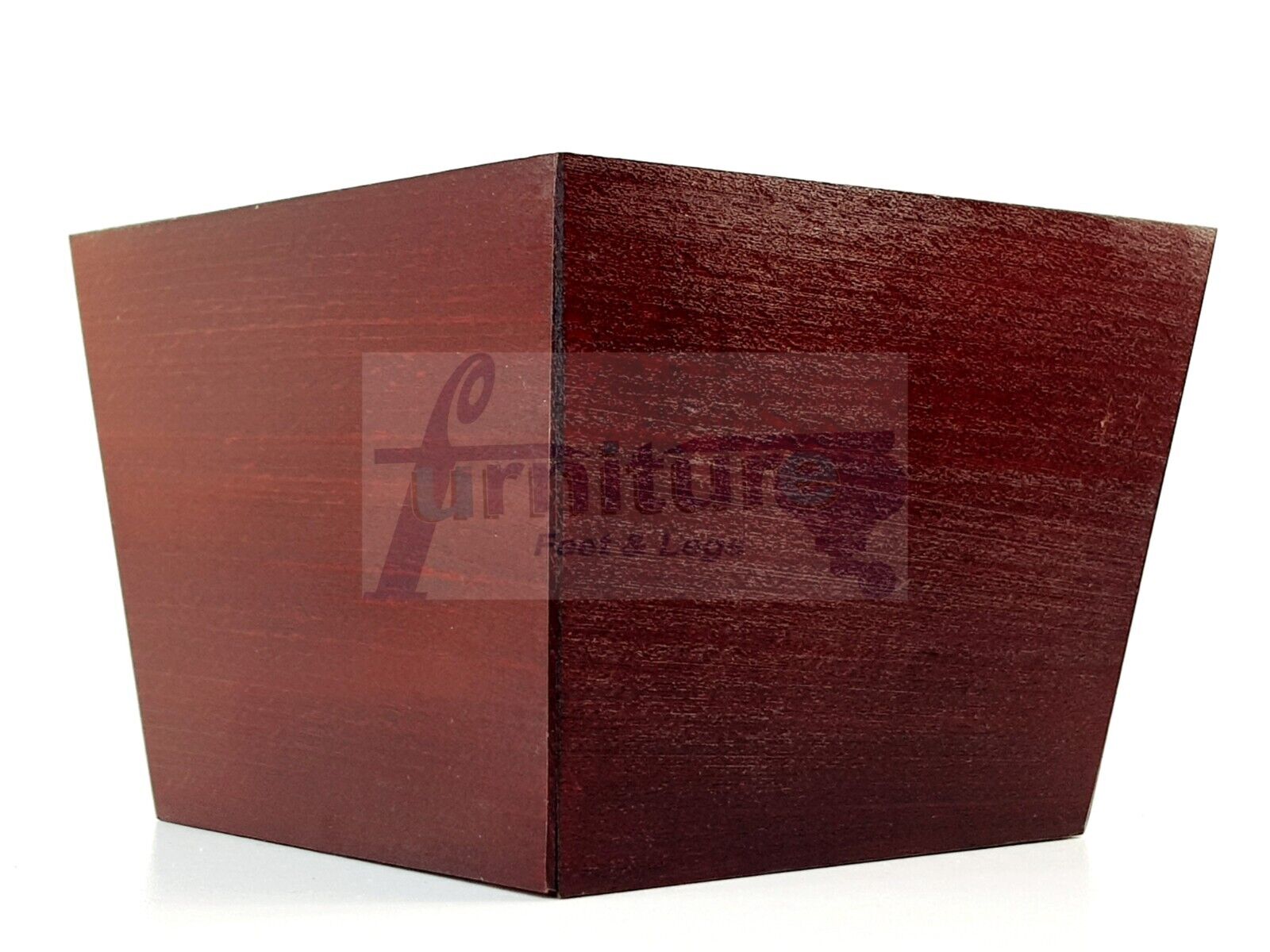 4 Solid Wood Furniture Legs Replacement Corner Feet 95mm High Self-Fixing: Mahogany