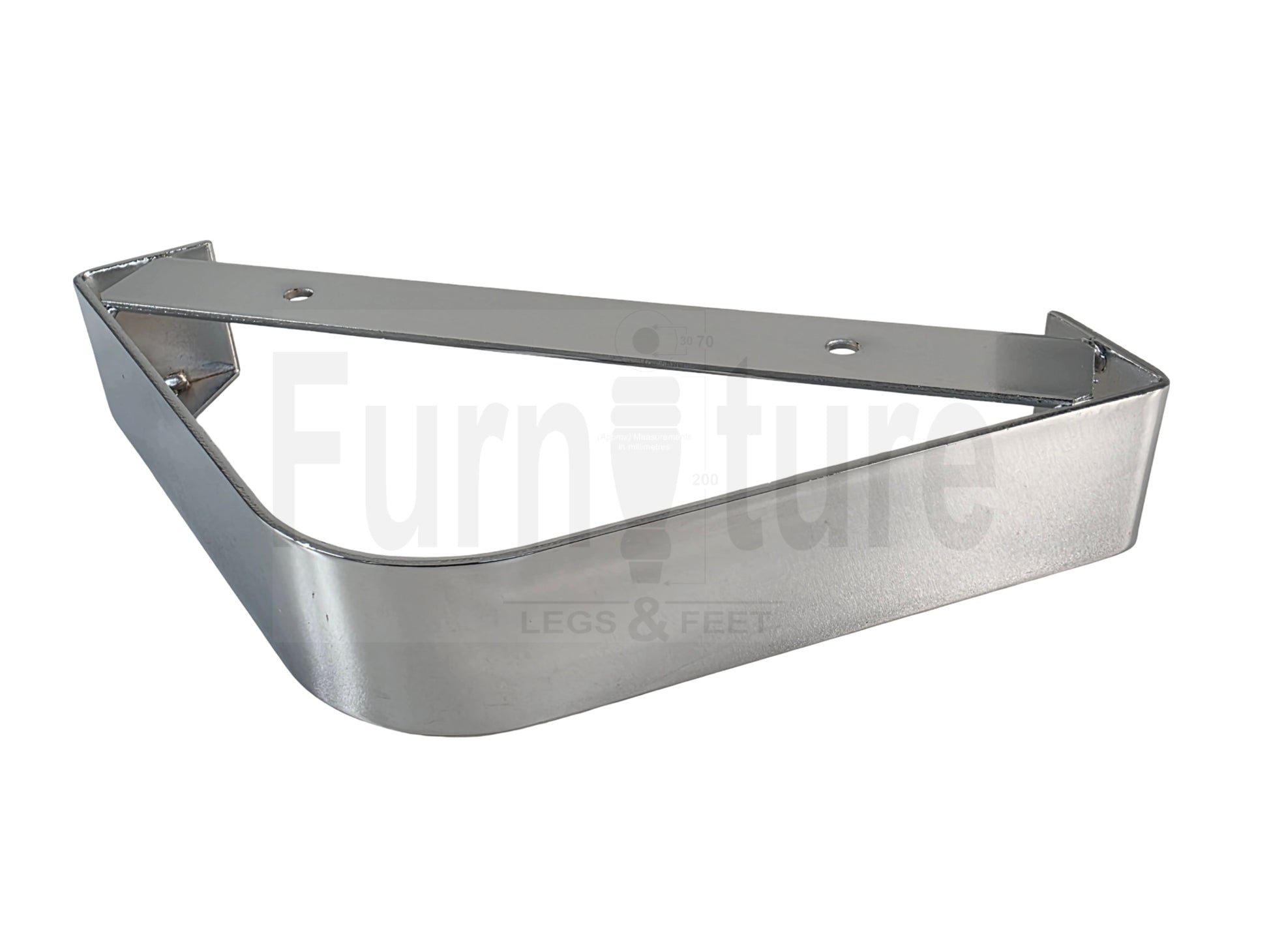 4 Metal Corner Legs Silver Replacement Furniture Feet Chrome Finish 50mm High 