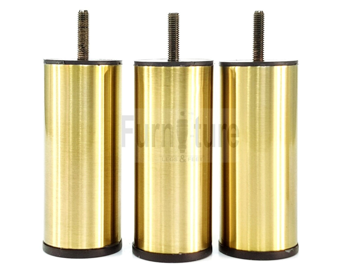 4 Metal Furniture Settee Legs Brass Feet 120mm & 150mm High Sofa Chair Beds M8
