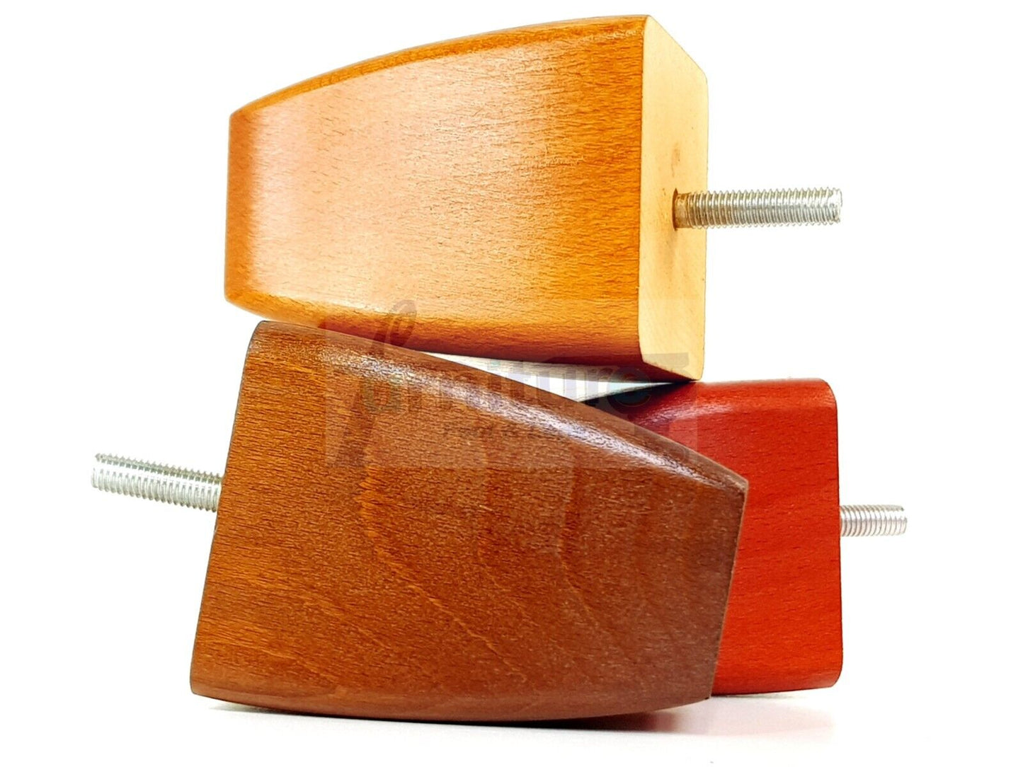 Set Of 4 Solid Wooden Block Furniture Feet Replacement Legs 90mm High M8(8mm)