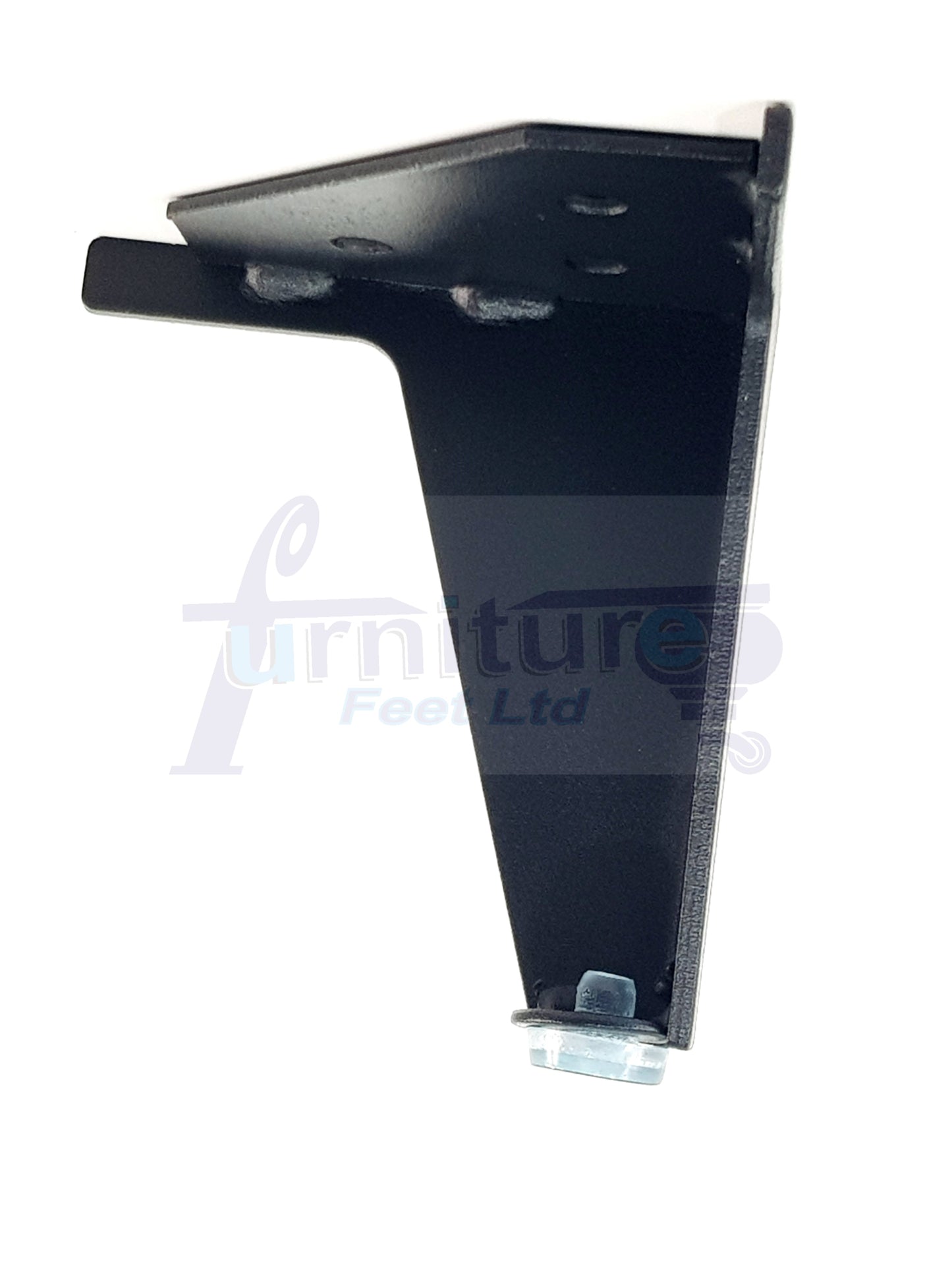 Metal Furniture Feet Black Finish Replacement Metal Legs 100mm High For Sofa, Chairs, Stools Beds Cabinets Self Fix Pre-Drilled Set of 4