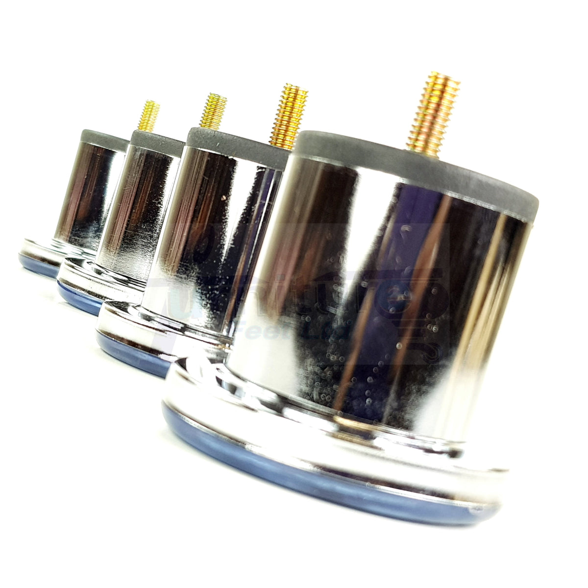 4 Metal Furniture Legs Chrome Replacement Metal Tubular Legs M8 Thread Fixing 60mm High