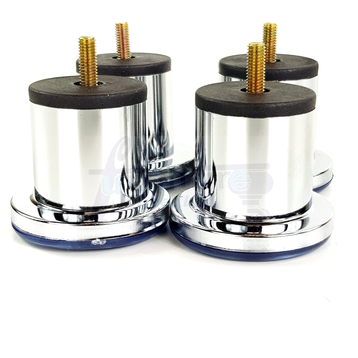 4 Metal Furniture Legs Chrome Replacement Metal Tubular Legs M8 Thread Fixing 60mm High