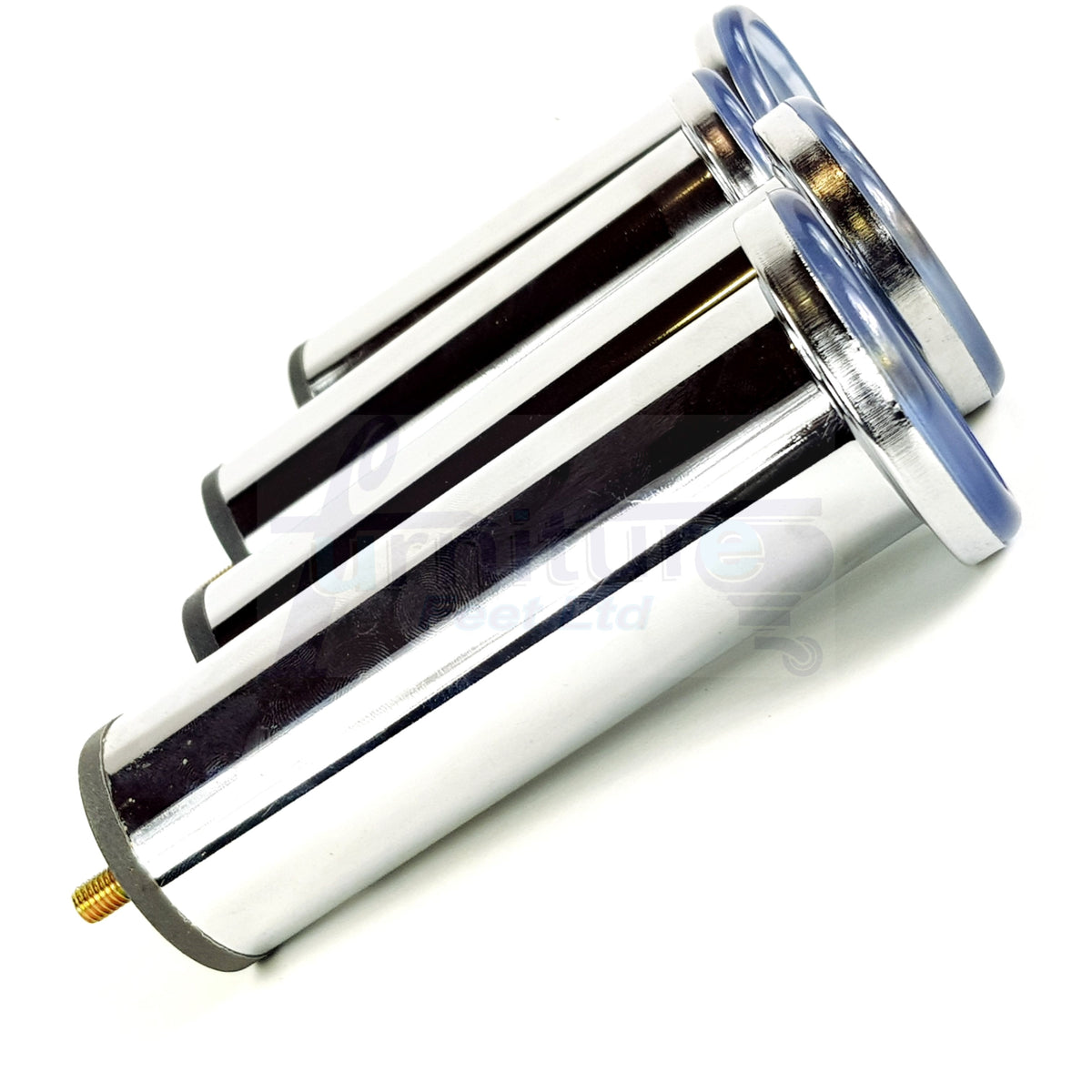 4 Metal Furniture Legs Chrome Replacement Metal Tubular Legs M8 Thread Fixing 160mm High