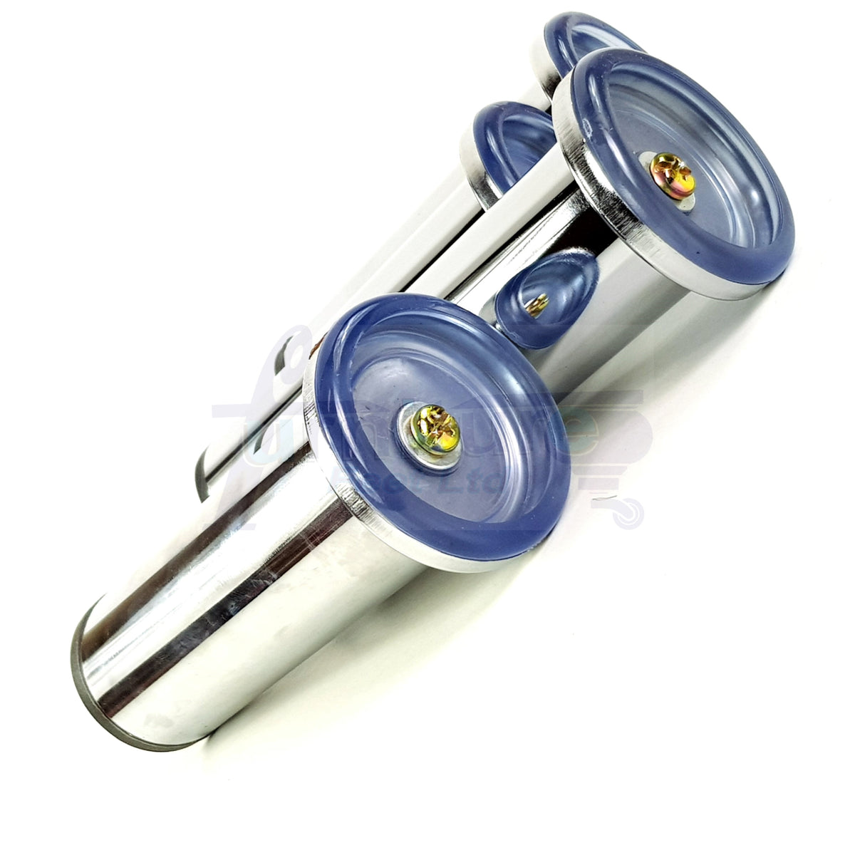 4 Metal Furniture Legs Chrome Replacement Metal Tubular Legs M8 Thread Fixing 160mm High