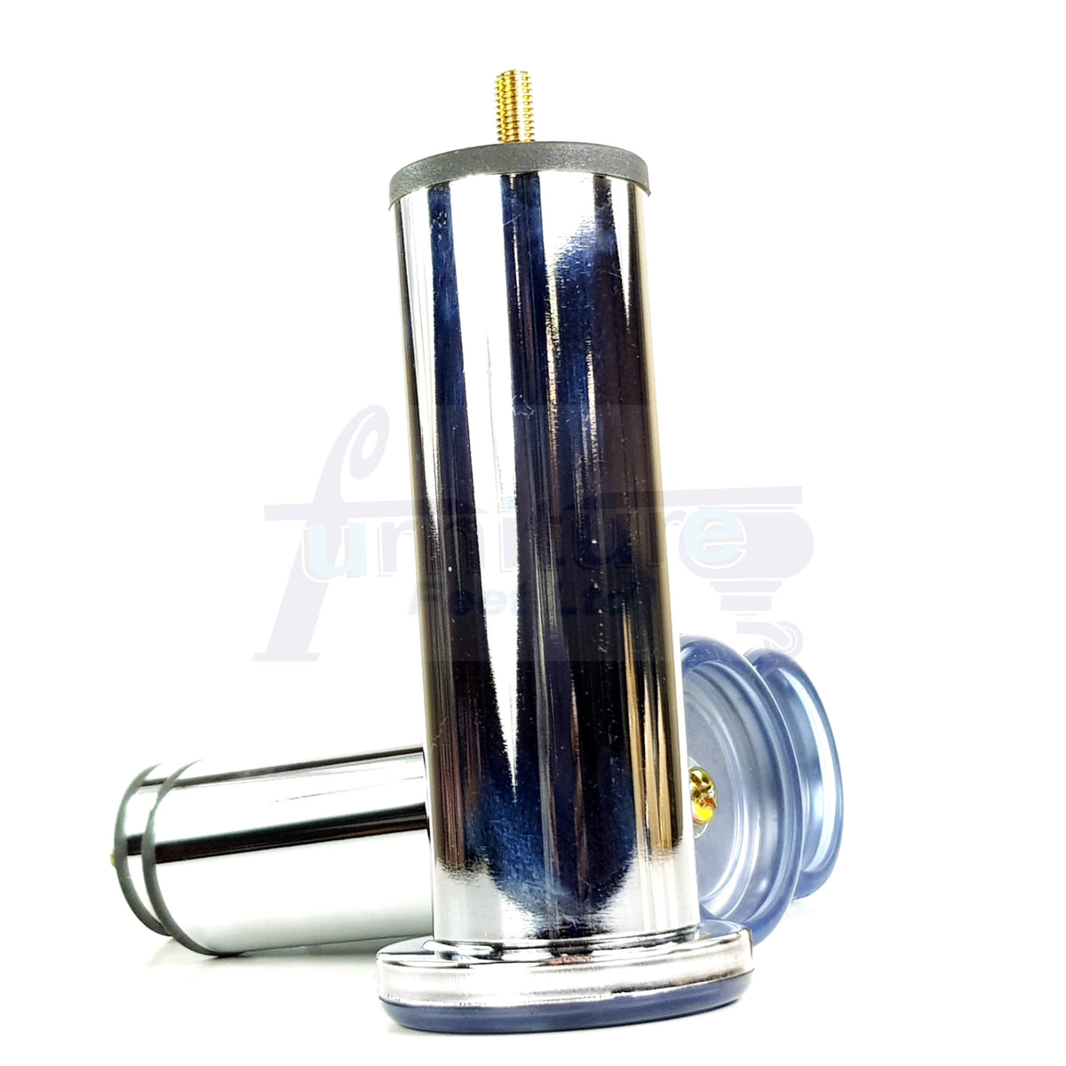 4 Metal Furniture Legs Chrome Replacement Metal Tubular Legs M8 Thread Fixing 160mm High