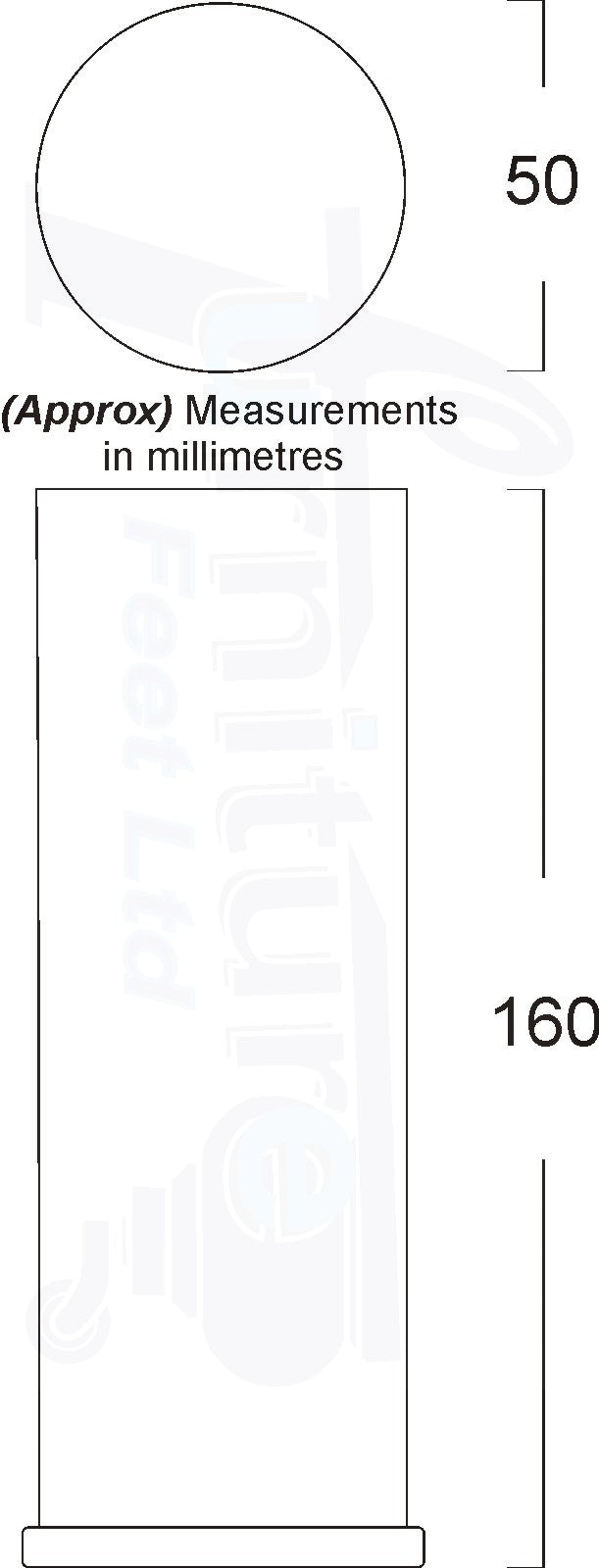 4 Metal Furniture Legs Chrome Replacement Metal Tubular Legs M8 Thread Fixing 160mm High