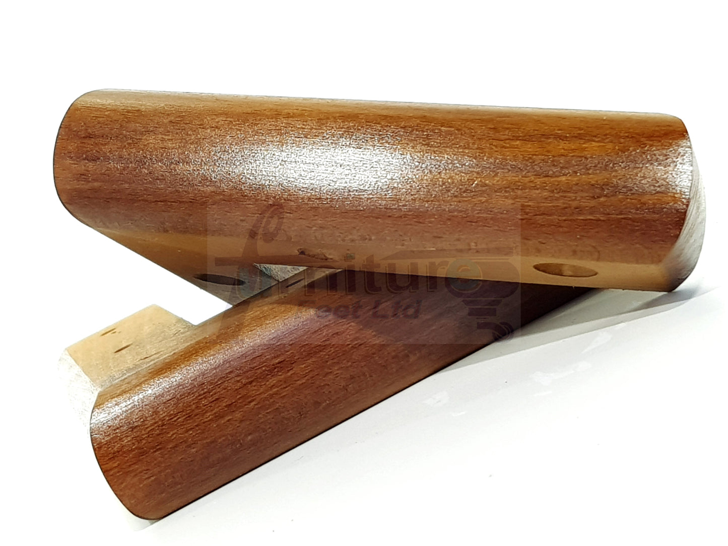 Set Of 4 Wooden Corner Furniture Feet 40mm High Replacement Sofa Chair Legs Self-Fixing: Dark Oak