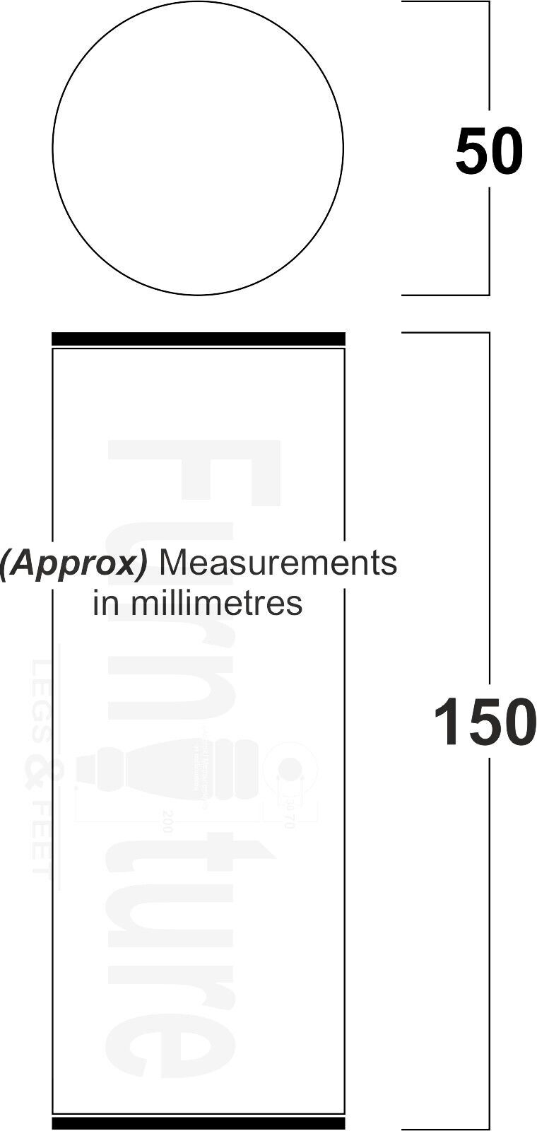 4 Metal Furniture Settee Legs Brass Feet 120mm & 150mm High Sofa Chair Beds M8
