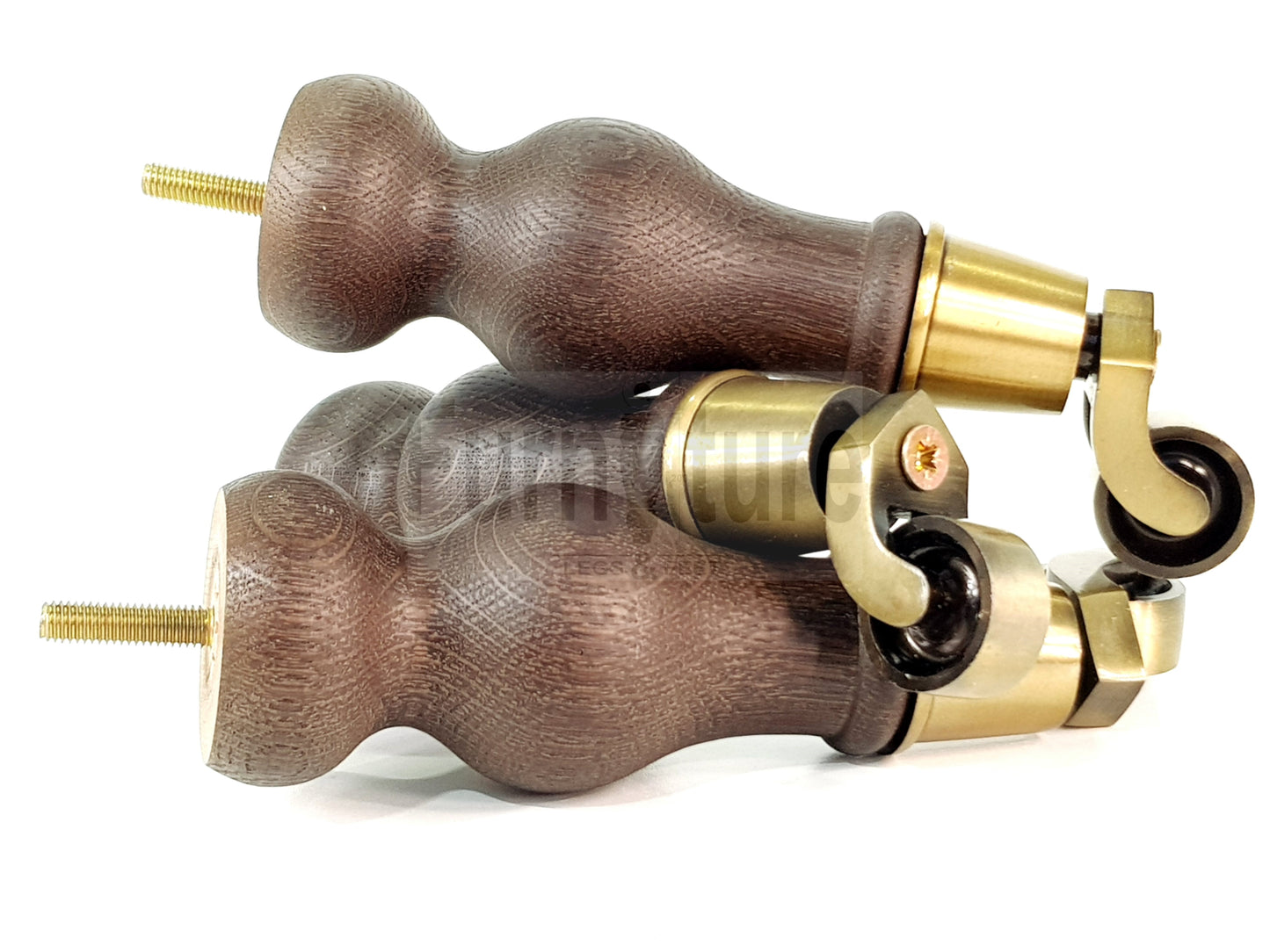 4x Solid Oak Wood Furniture Castor Legs Sofa Settee Chair Replacement Feet 195mm