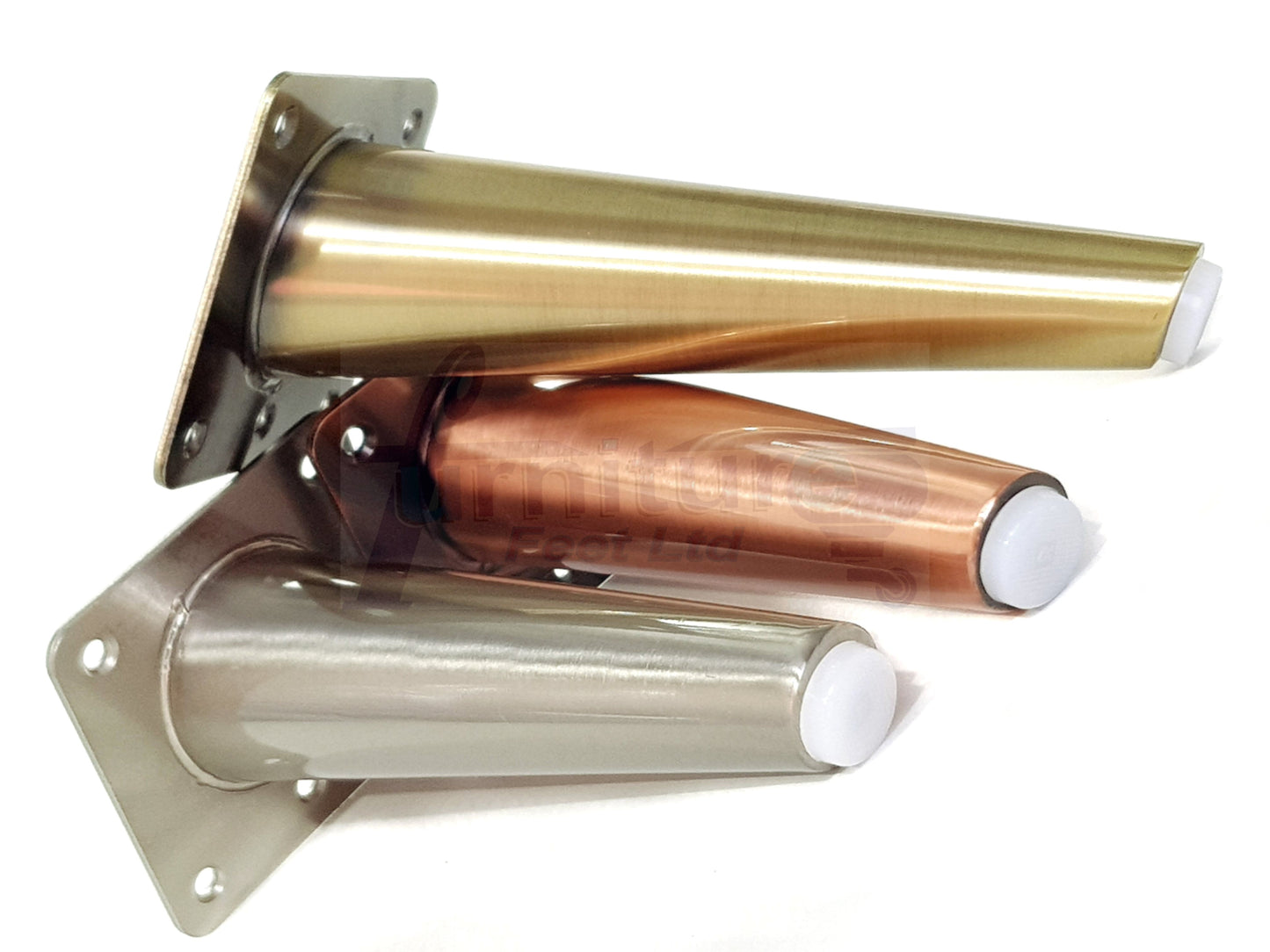 4x Metal Antique Brass Furniture Legs 180mm High Angled Feet Sofa Chair Cabinets Beds