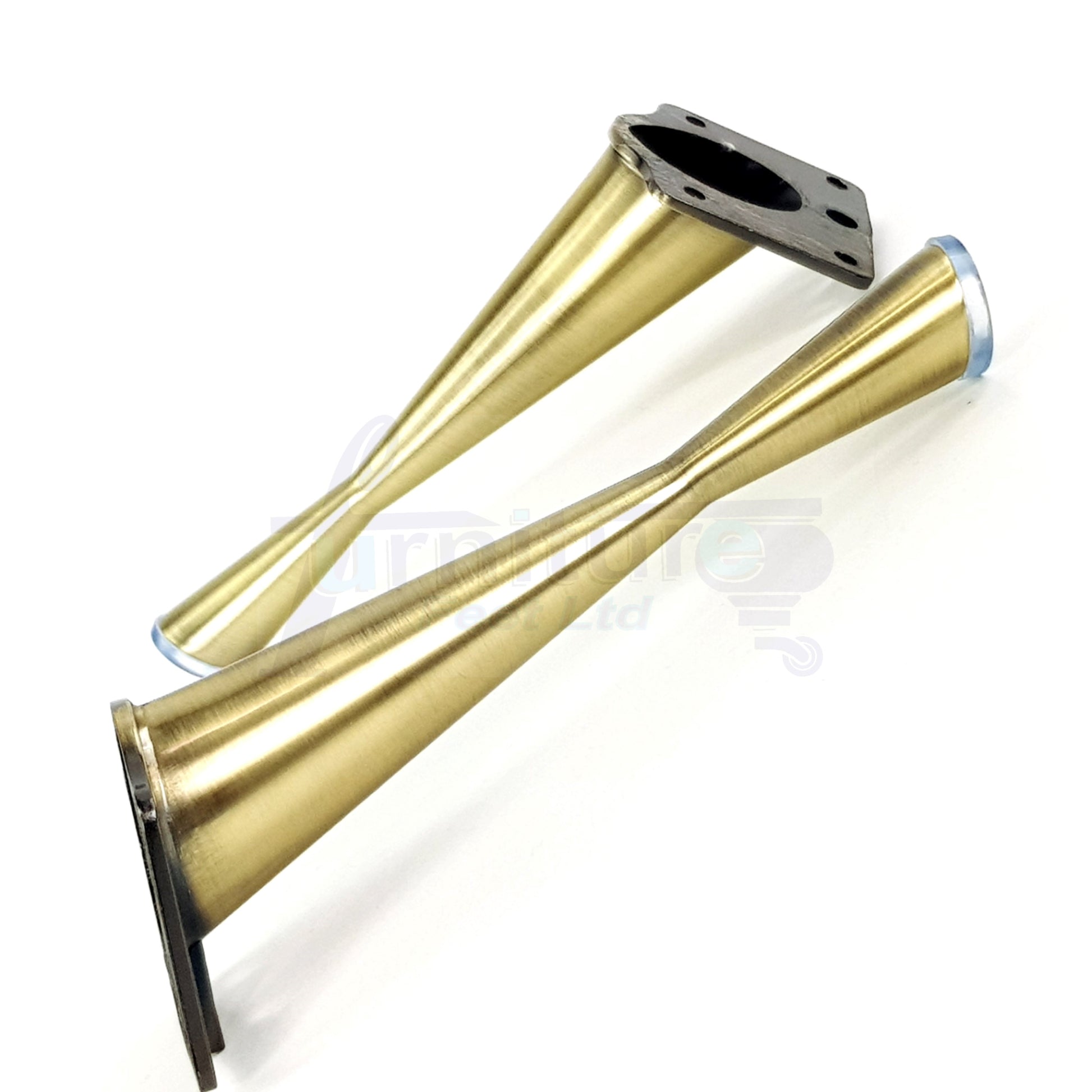 4x Metal Furniture Legs Antique Brass 170mm High Self-Fix Modern Feet Sofa Chair Cabinet Table