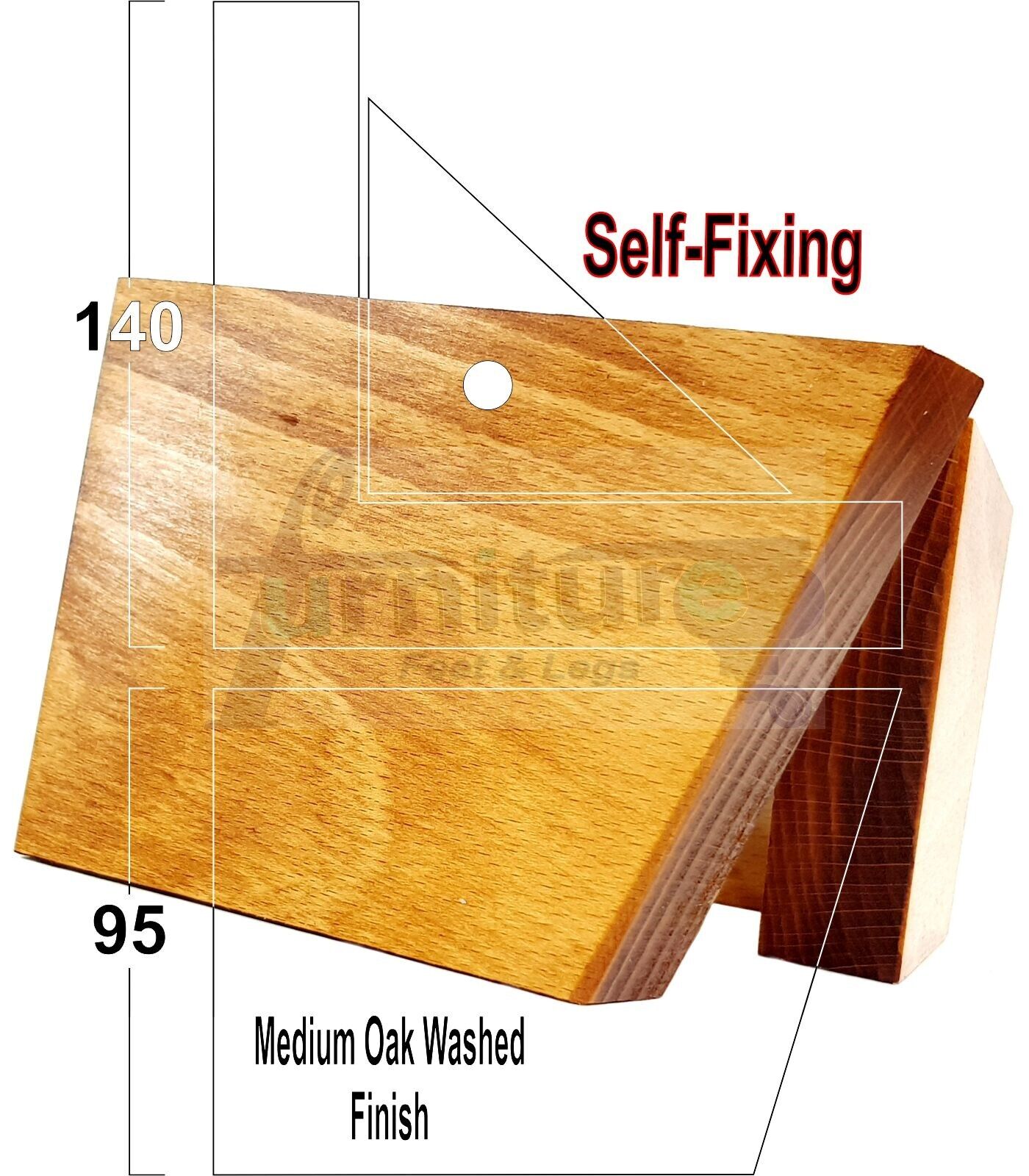 4 Solid Wood Furniture Legs Replacement Corner Feet 95mm High Multi Colours Chairs Stools Sofa Beds Settee & Cabinets Fix With Screws