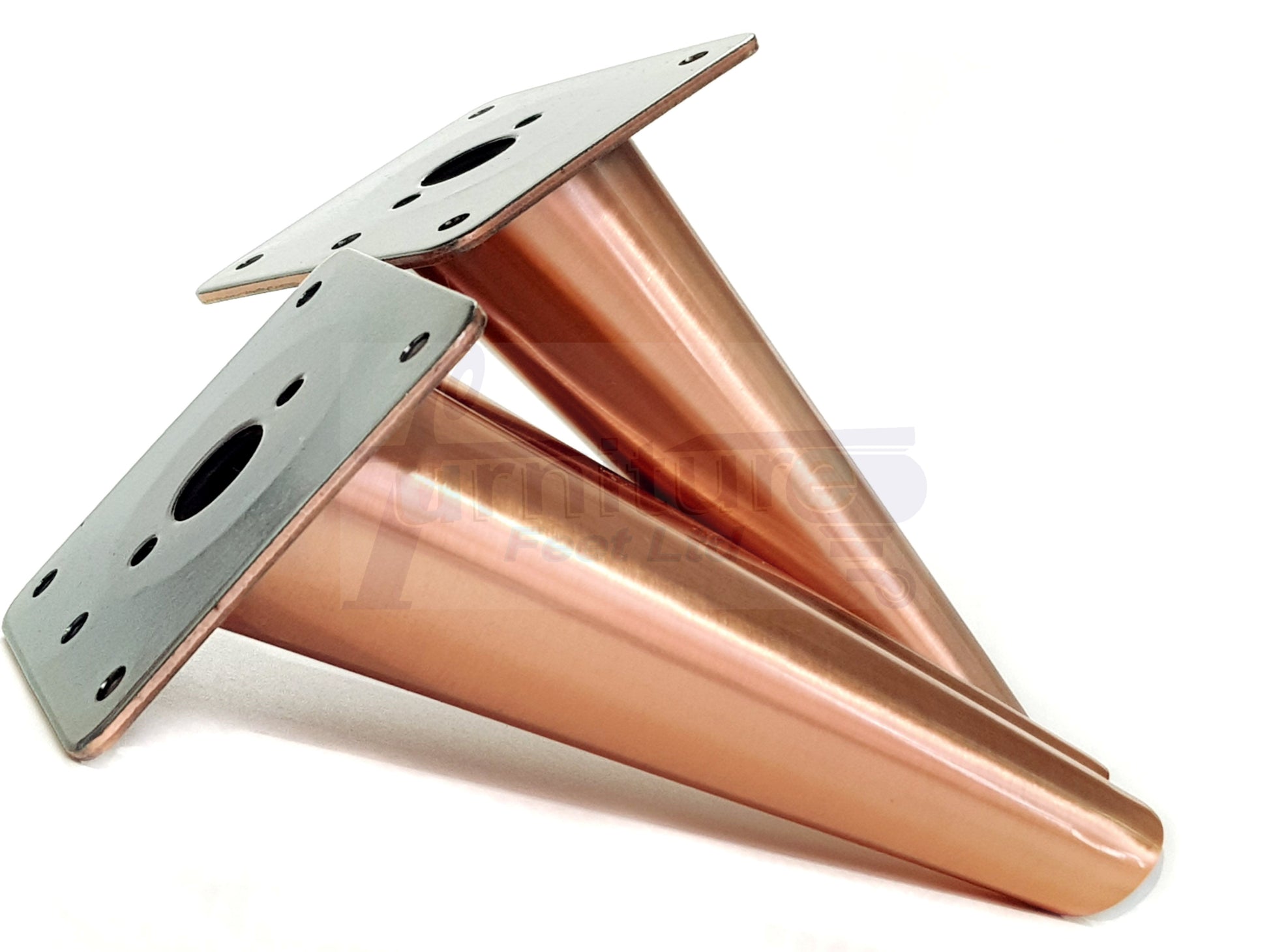 4x Metal Copper Furniture Legs 180mm High Angled Feet Sofa Chair Cabinets Beds