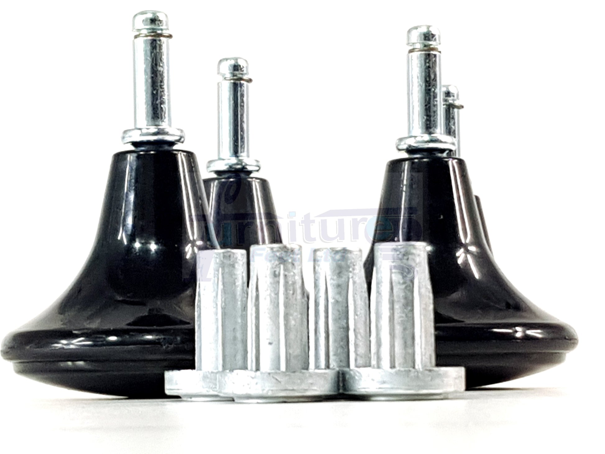 Strong Plastic High Quality Black Feet Leg Glides Castors & Inserts Glides For Divan Bed Sofa Settee Chair Heav Duty Mushroom Glides