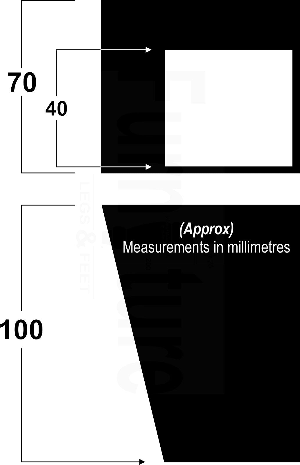 4x Angled Block Wood Sofa Legs 100mm High Replacement Furniture Feet Chairs Cabinets M10 Thread