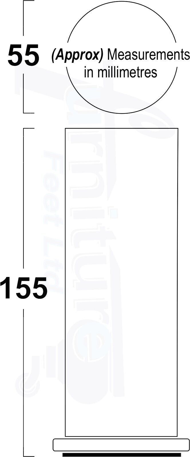 4 Metal Furniture Legs  Replacement Sofa Chair Feet 155mm High M8 Brushed Chrome