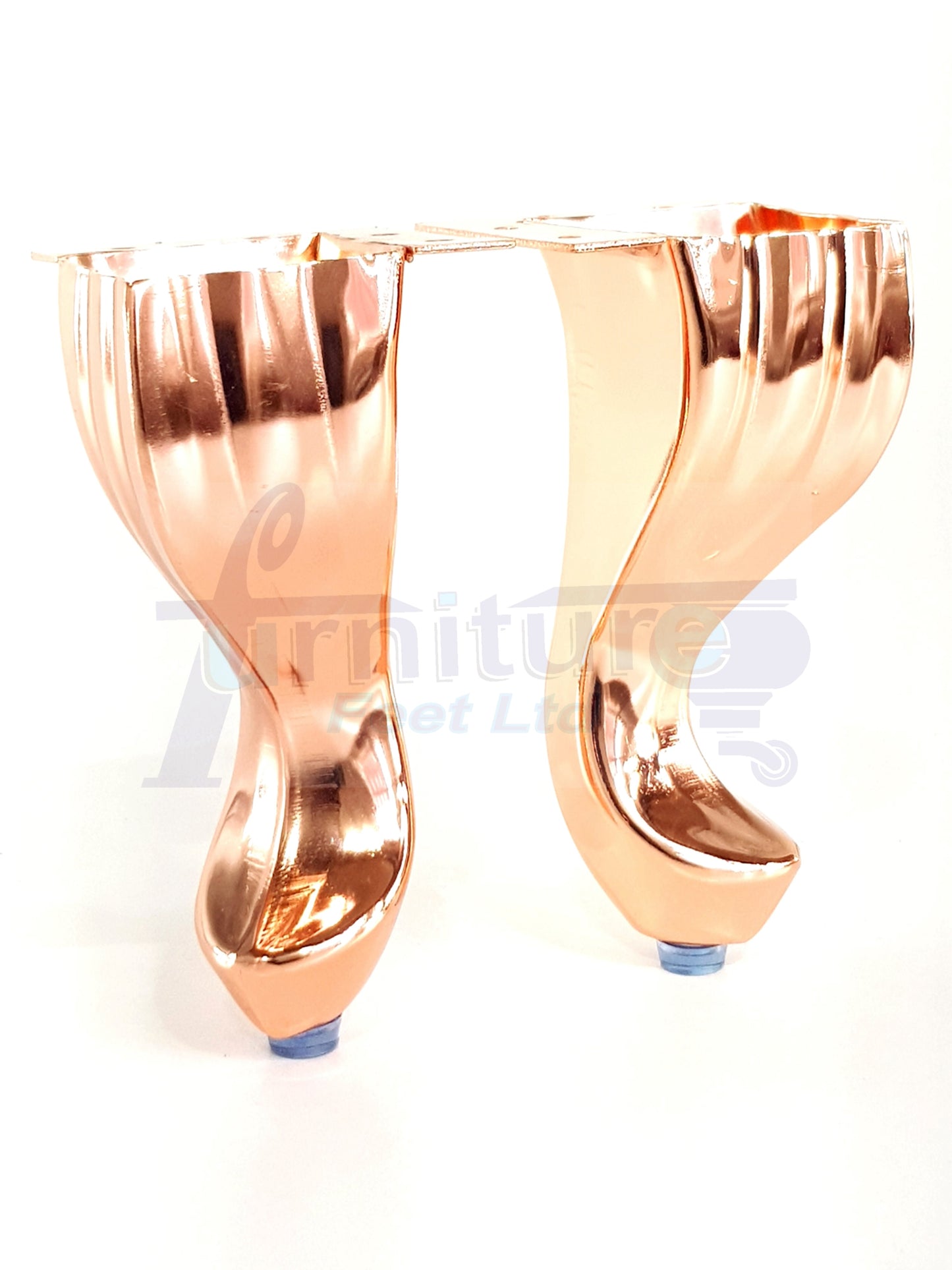 4x Copper Metal Queen Anne Feet 140mm High Furniture Legs Sofa Chair Cabinet Stool Bed