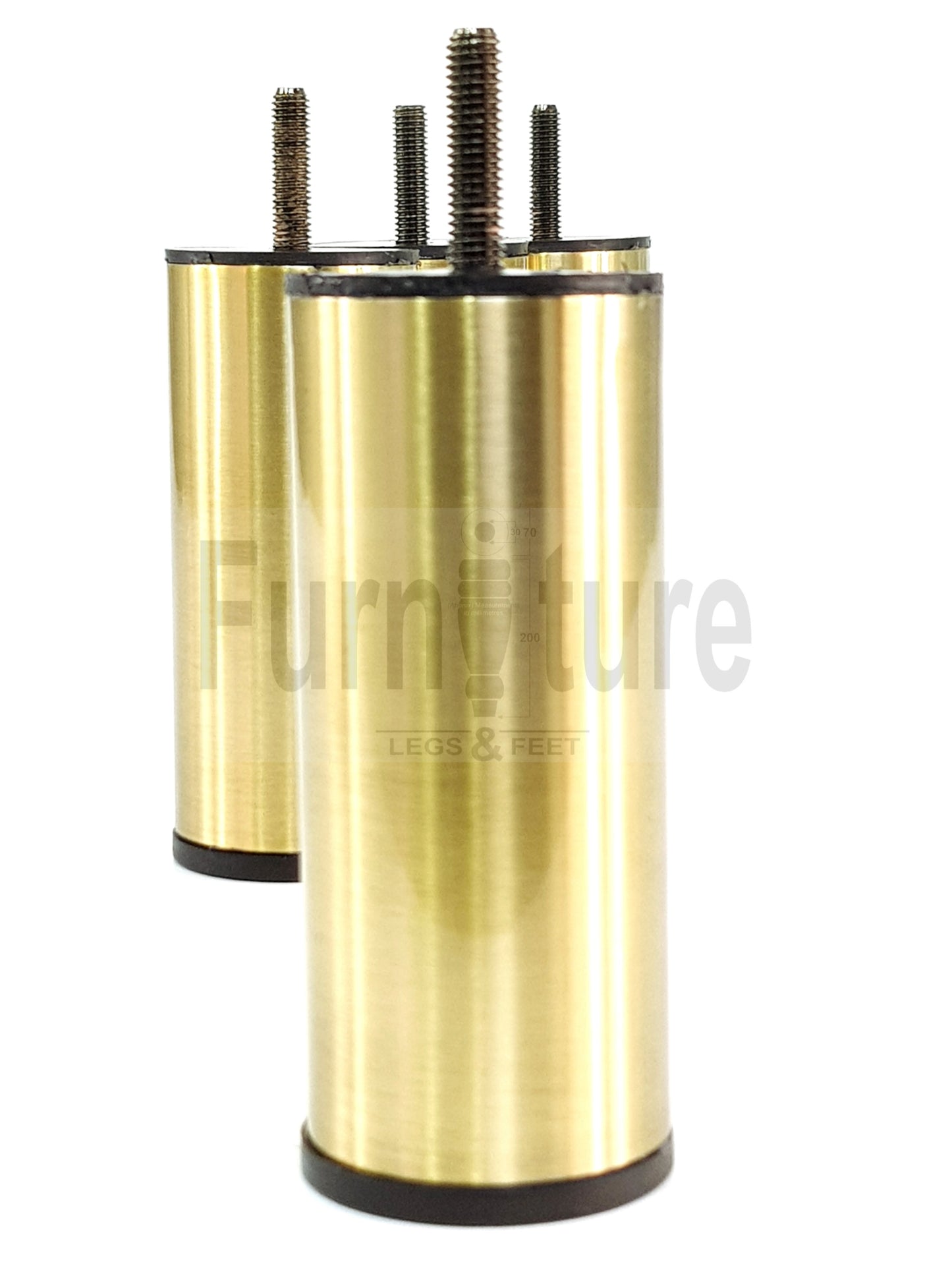4x Metal Furniture Settee Legs Brass Feet 120mm High Sofa Chair Beds M8