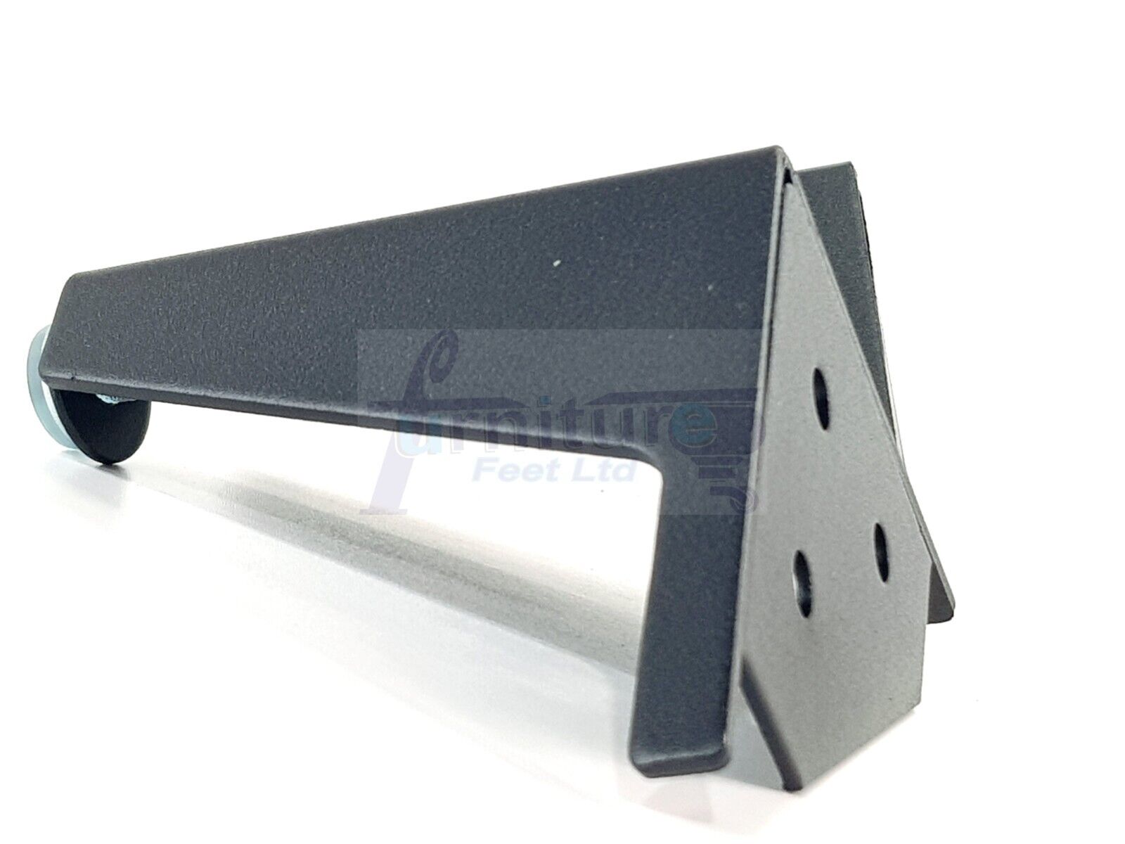Metal Furniture Feet Black Finish Replacement Metal Legs 100mm High For Sofa, Chairs, Stools Beds Cabinets Self Fix Pre-Drilled Set of 4