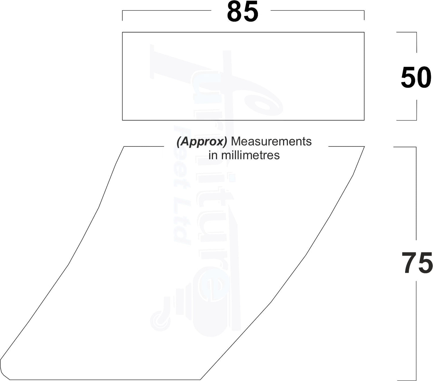 4x Wooden Furniture Legs 75mm High Replacement Sofa Feet 10mm Thread