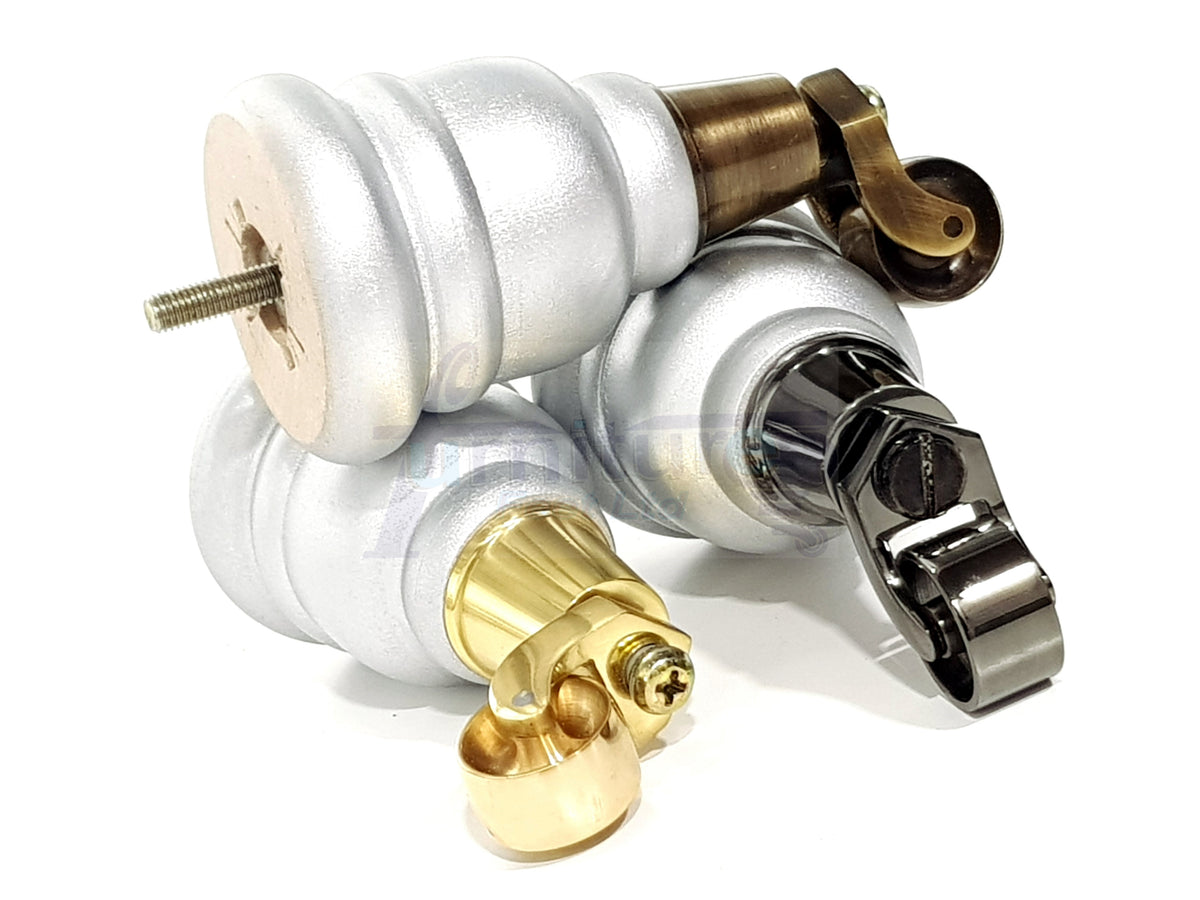 4 Turned Wooden Replacement Furniture Legs with Castors 6 Inch 155mm High Sofa Feet M8 Dowl Fixing - Silver Finish