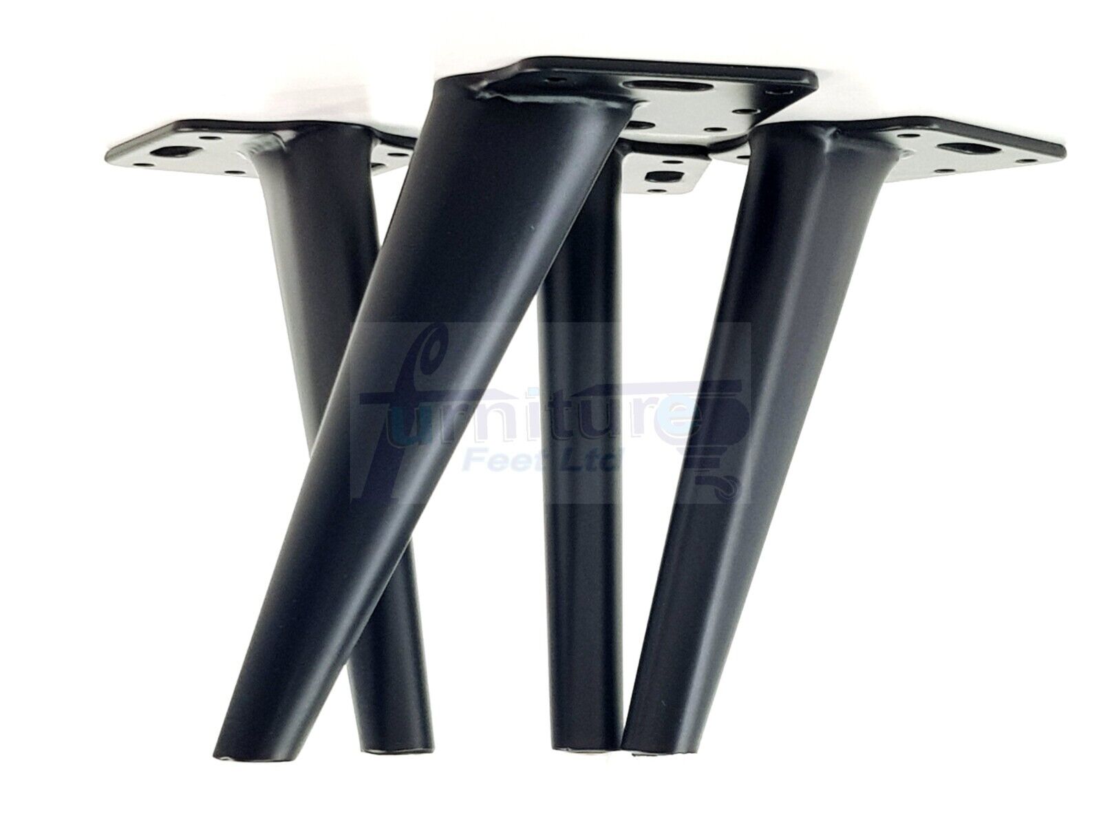 4 Metal Furniture Legs 155mm High Replacement Feet Sofas Chair Cabinet Bed Stool
