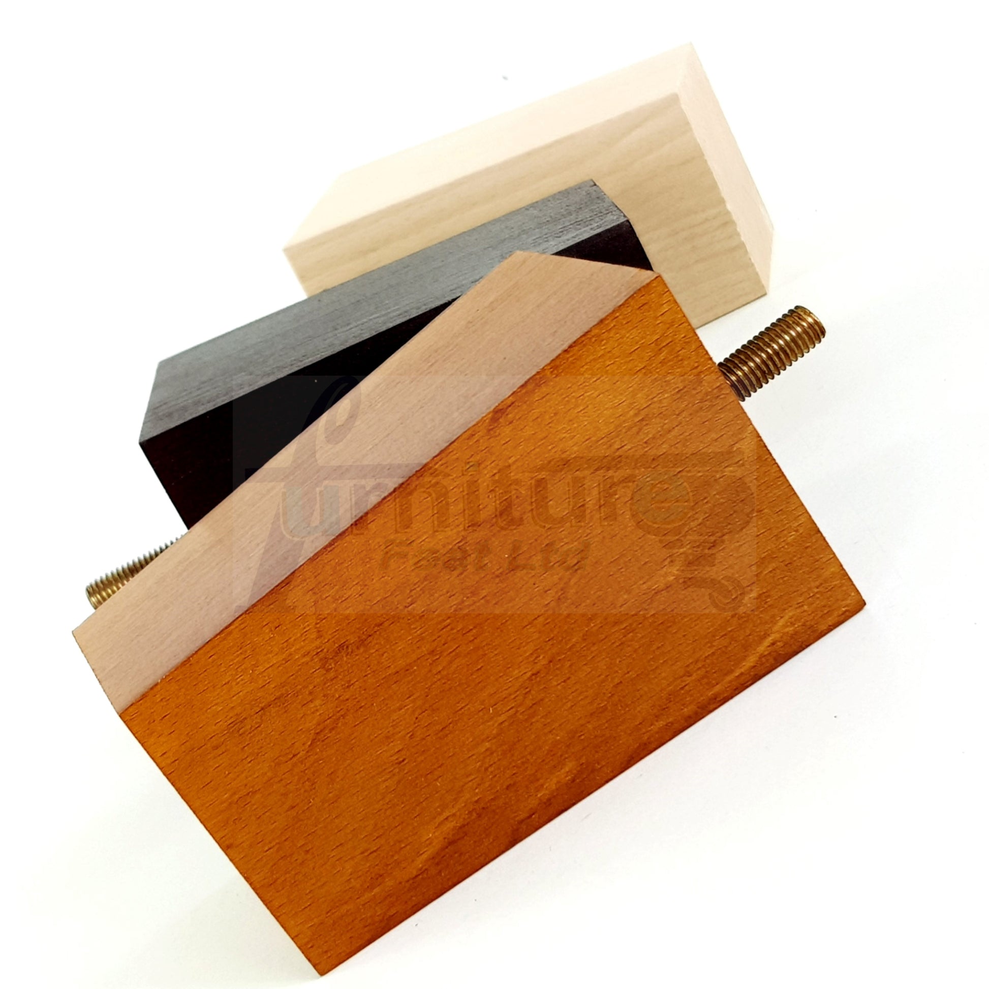 4x Wood Furniture Legs M10 Replacement Square Sofa Feet Chairs Sofas Beds 100mm High