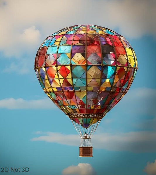 Large Hot Air Balloon Stained Acrylic Suncatcher Rainbow Window Garden Hanging Decoration Nature Animal Lovers