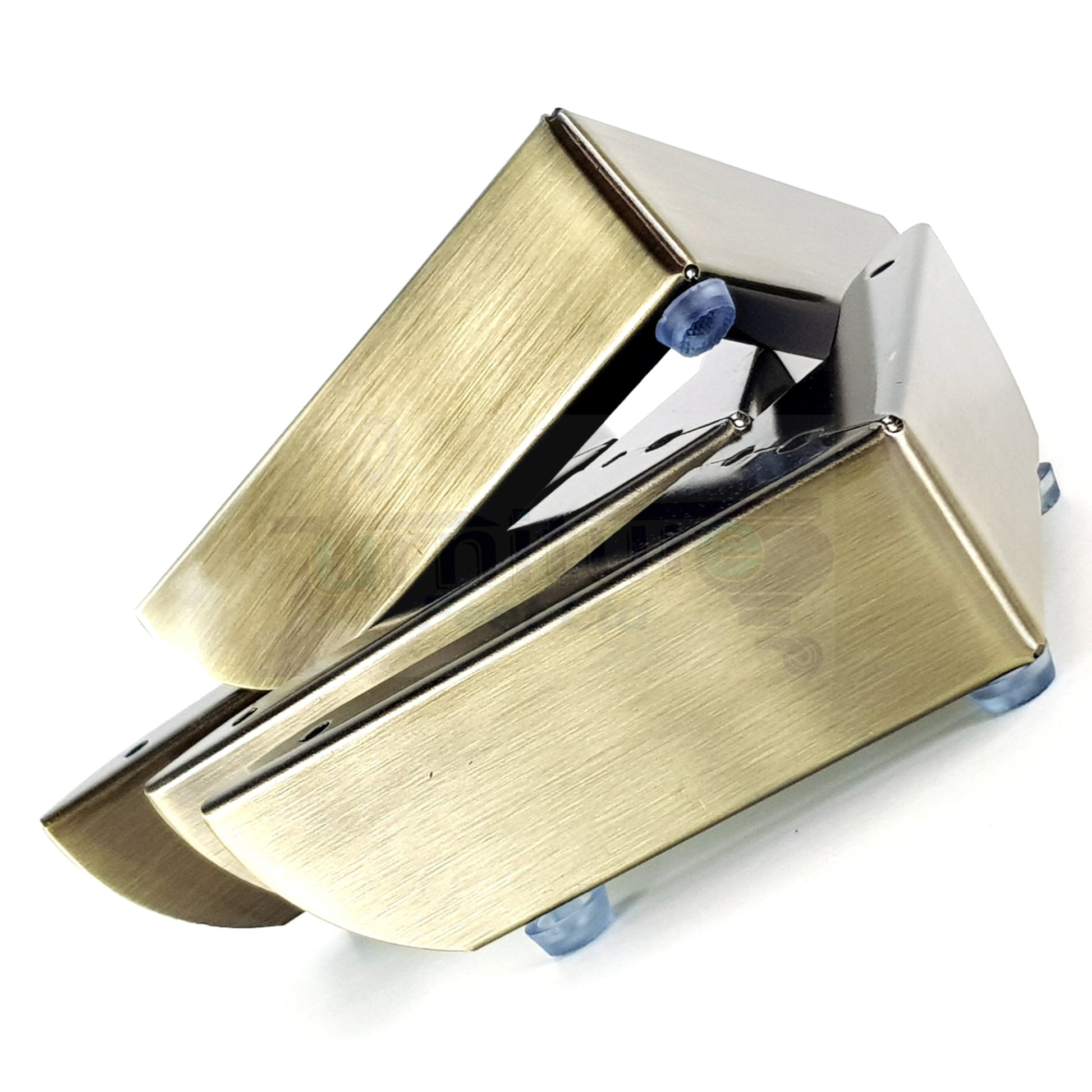 Metal Furniture Feet Chrome Replacement Corner Leg 50mm High Sofa Chairs Stools Beds Cabinets Pre-Drilled