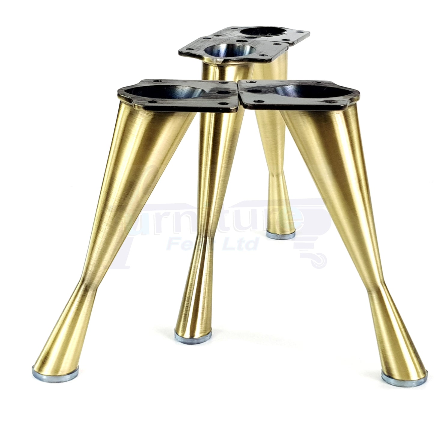 4x Metal Furniture Legs Antique Brass 170mm High Self-Fix Modern Feet Sofa Chair Cabinet Table