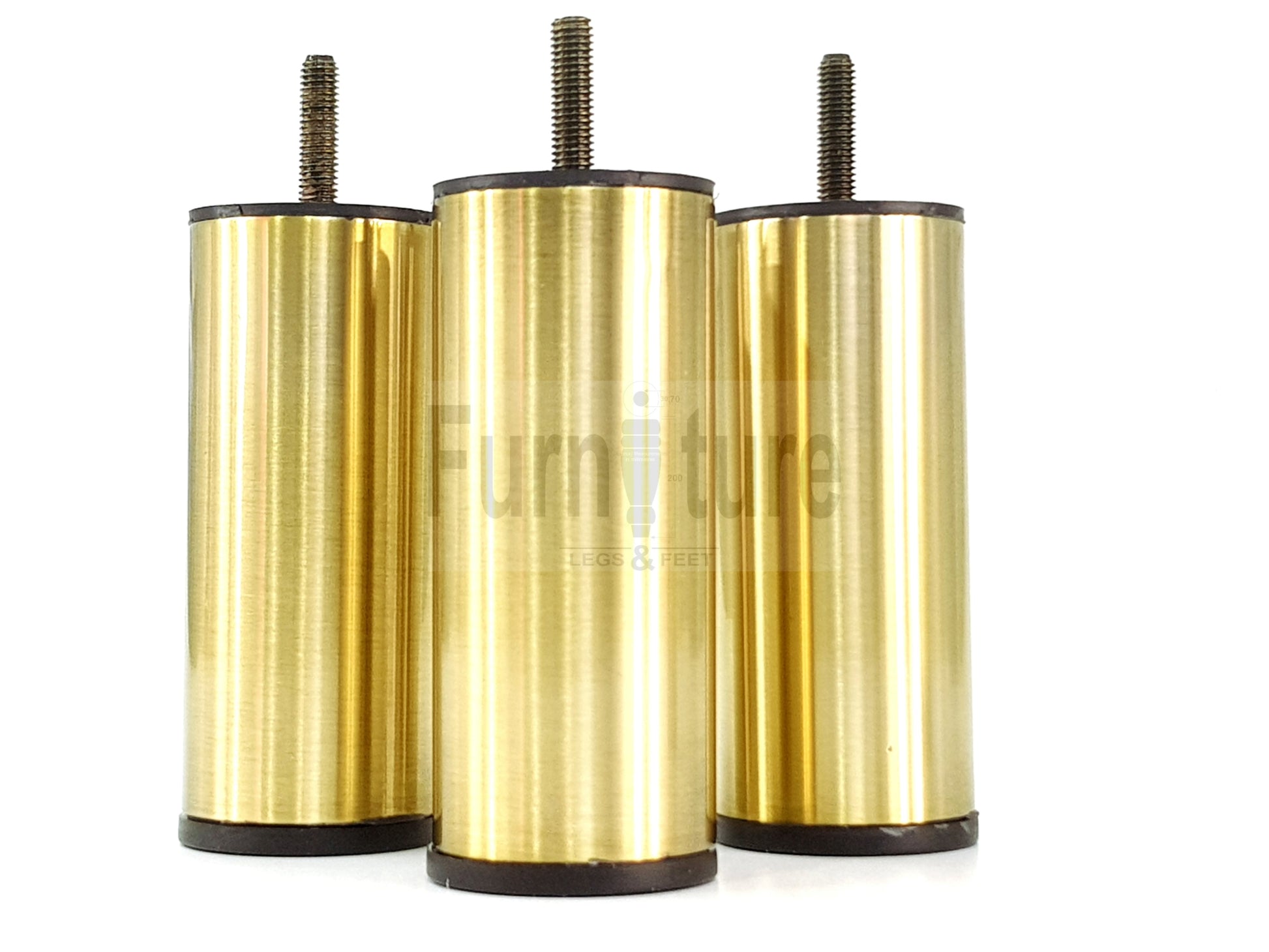 4x Metal Furniture Settee Legs Brass Feet 120mm High Sofa Chair Beds M8