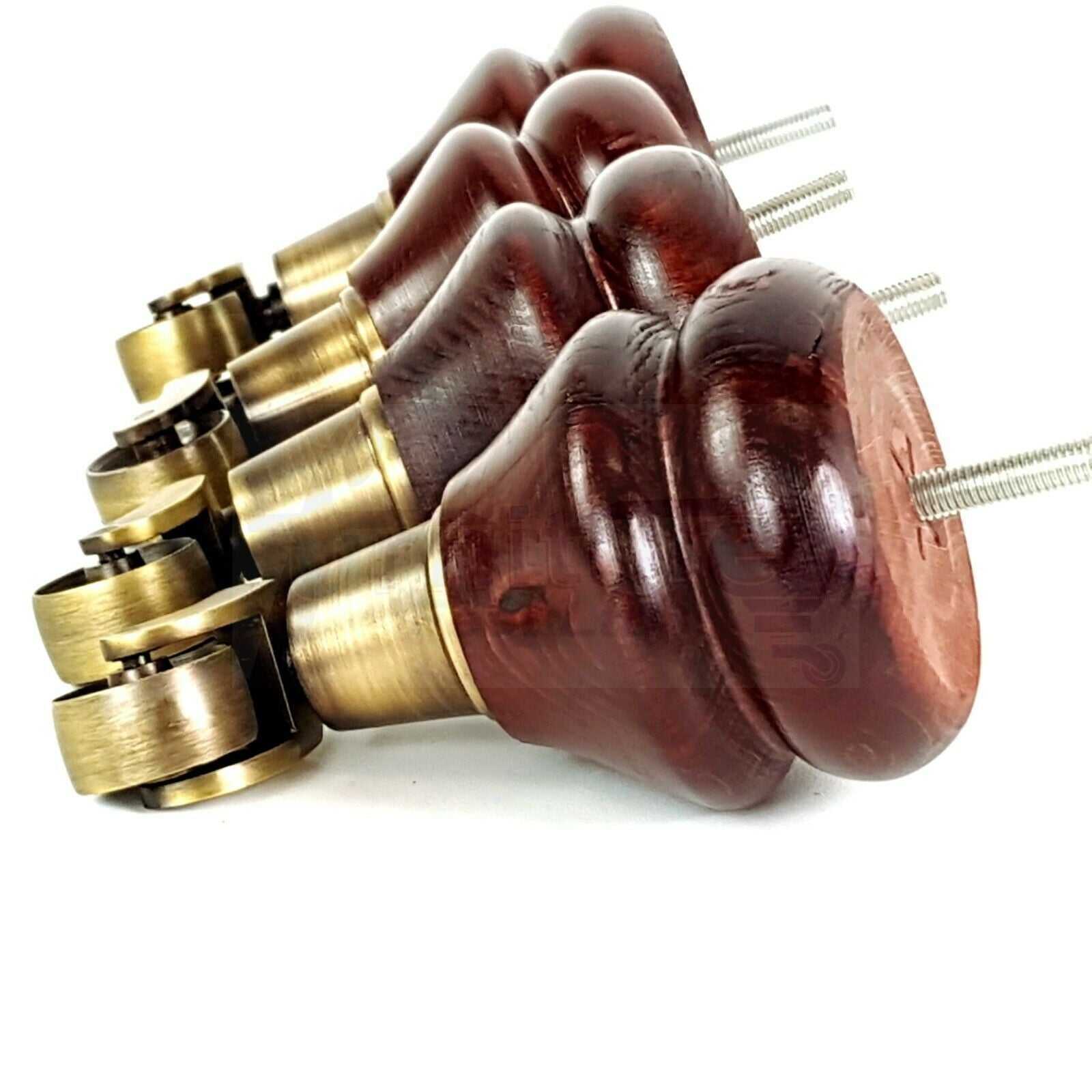 Set Of 2 Turned Furniture Wood Feet With Castors 140mm Sofas Chairs Settee Cabinets Beds M8(8mm)