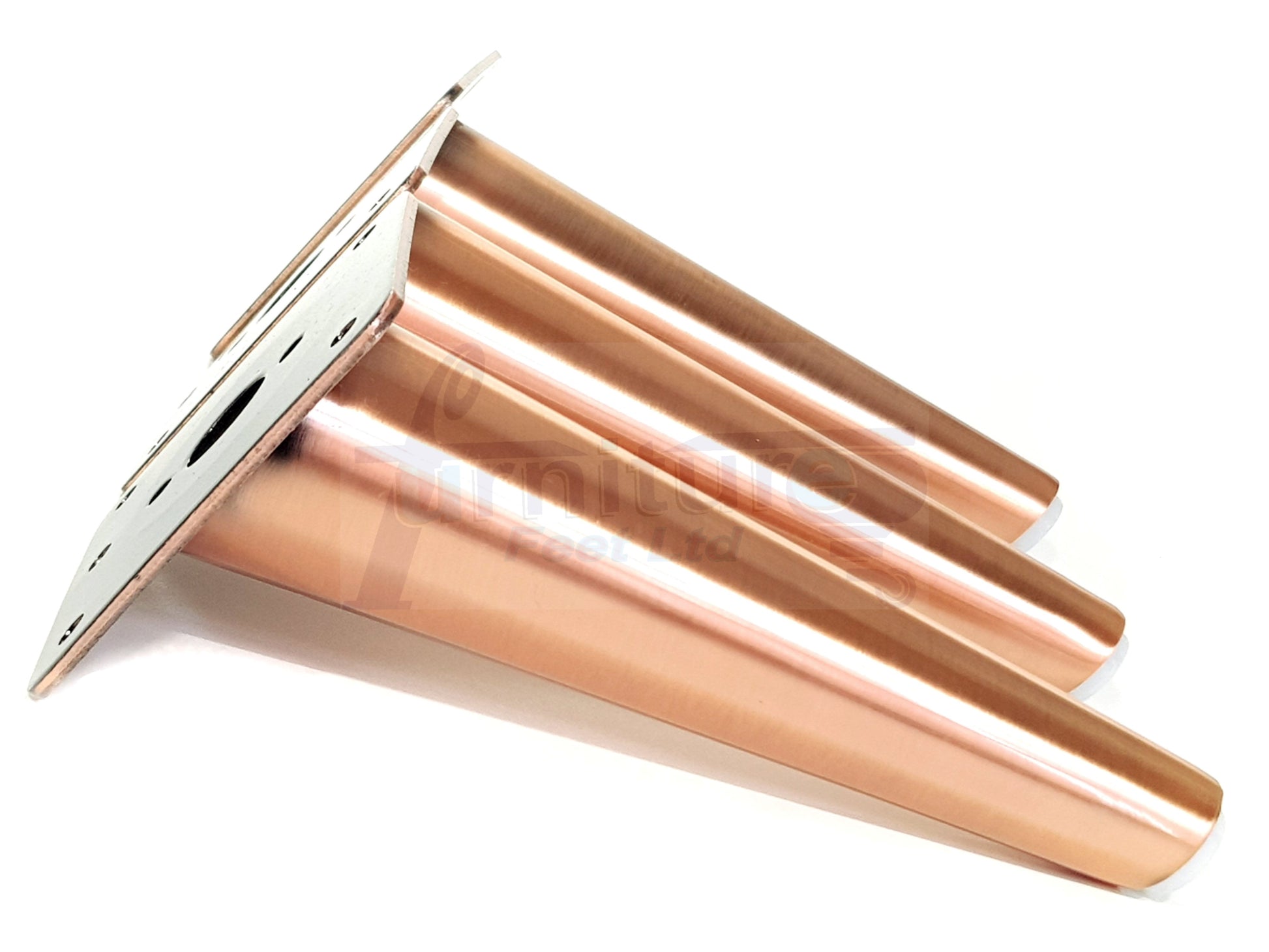 4x Metal Copper Furniture Legs 180mm High Angled Feet Sofa Chair Cabinets Beds