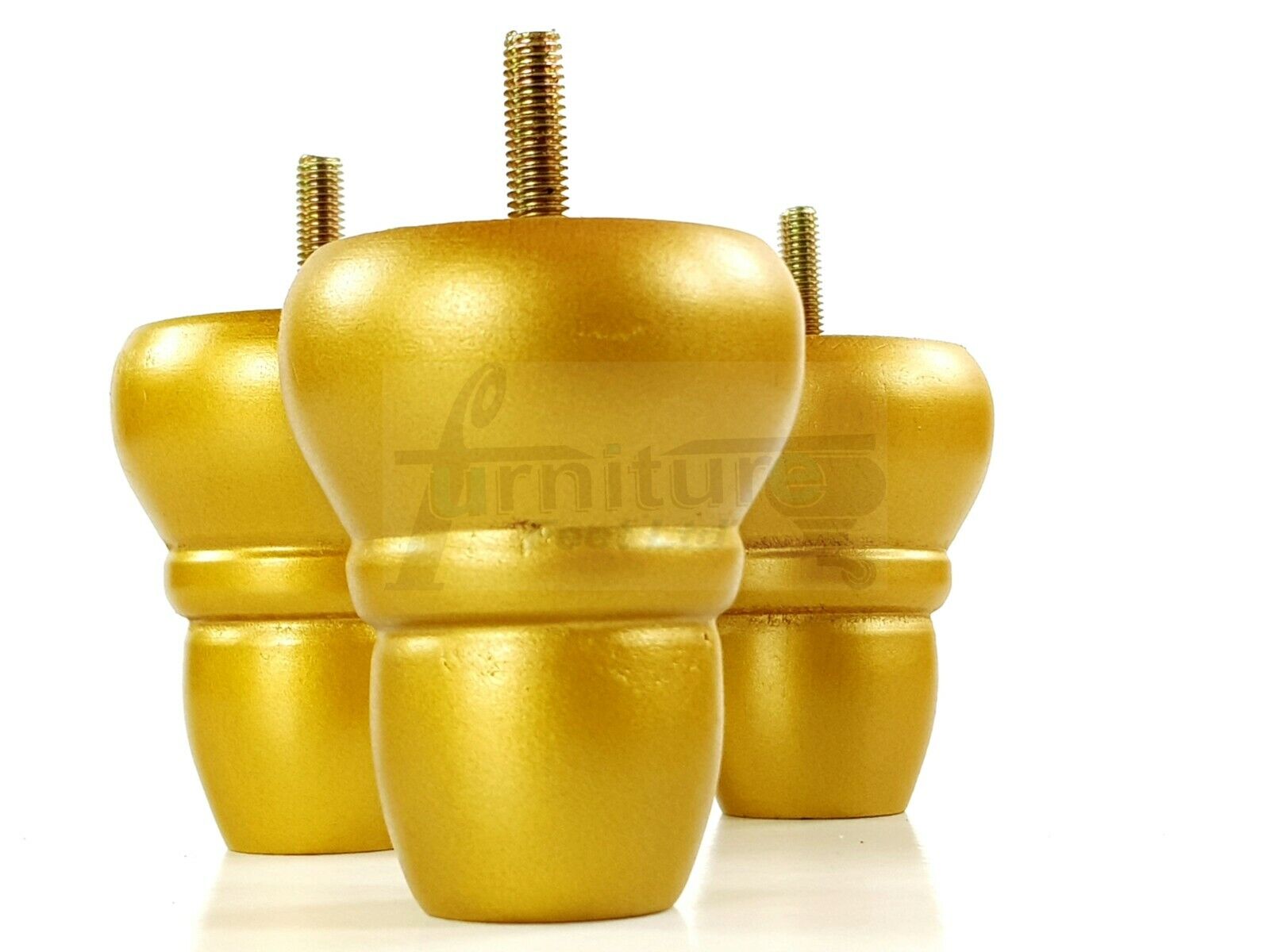 4x Turned Wood Repacement Furniture Legs M8 Sofa Chair Settee Feet 82mm