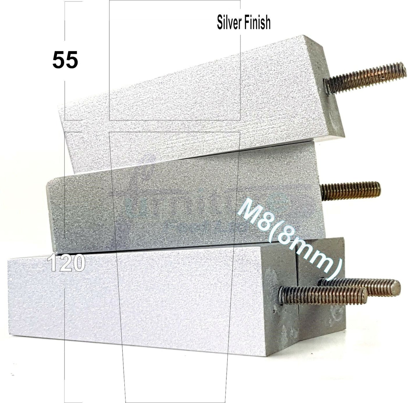 4x Solid Wood Furniture Legs Chair Settee Replacement Feet 120mm High 8mm Thread