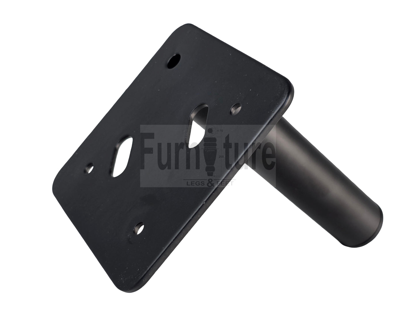 4 Metal Feet Replacement Furniture Legs Black Finish 155mm High Self-Fixing