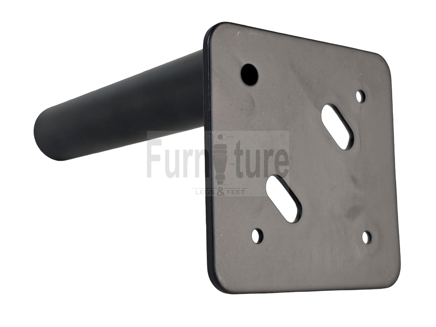4 Metal Feet Replacement Furniture Legs Black Finish 155mm High Self-Fixing