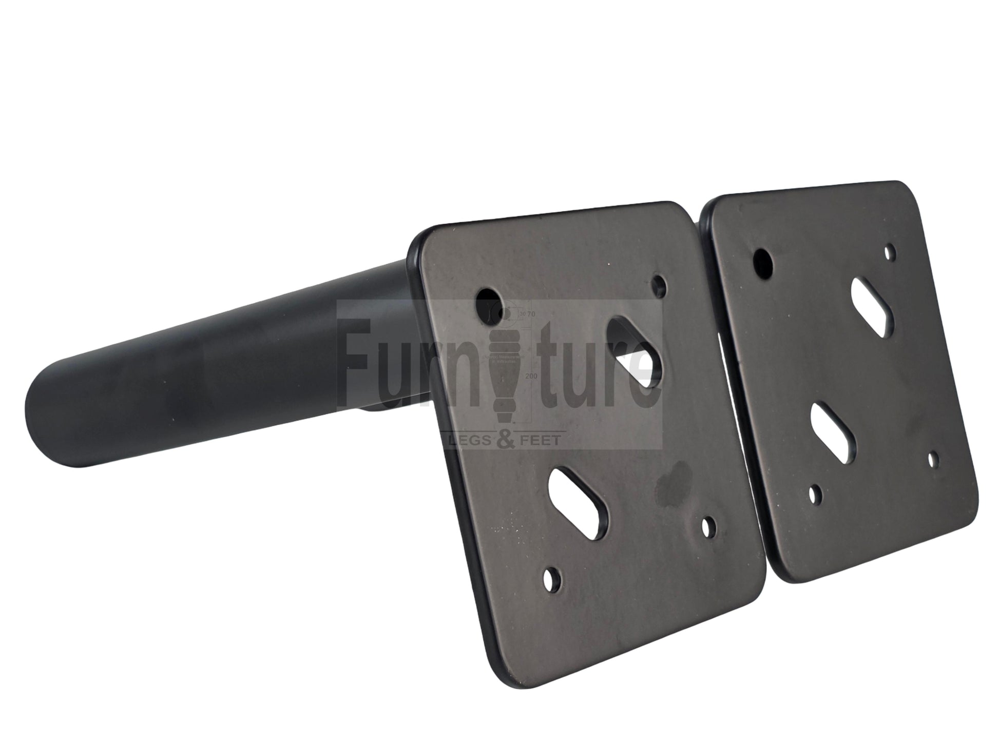 4 Metal Feet Replacement Furniture Legs Black Finish 155mm High Self-Fixing