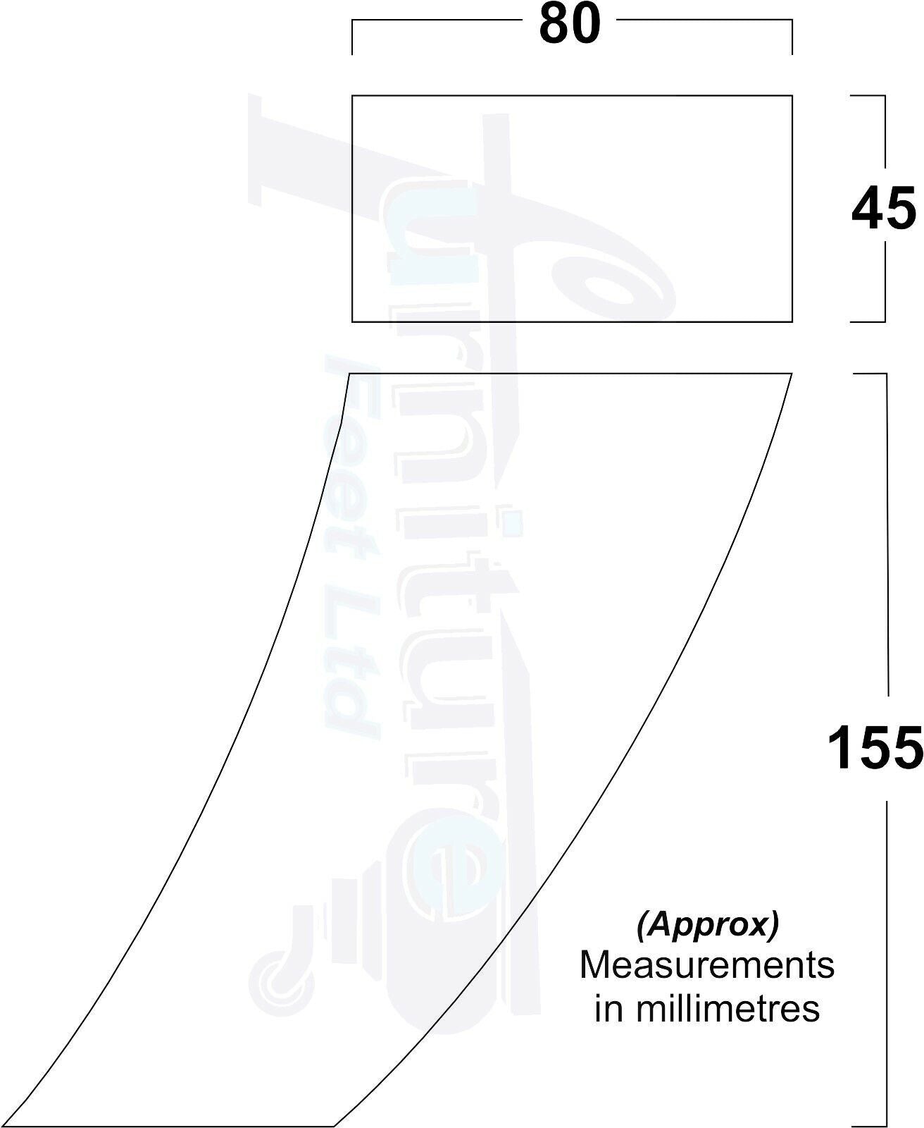Turned Wood Furniture Feet Golden Oak 2 With Castors 155mm and 2 Curved Back Legs Sofas Chairs Stools Cabinets Beds M8 6 Inches