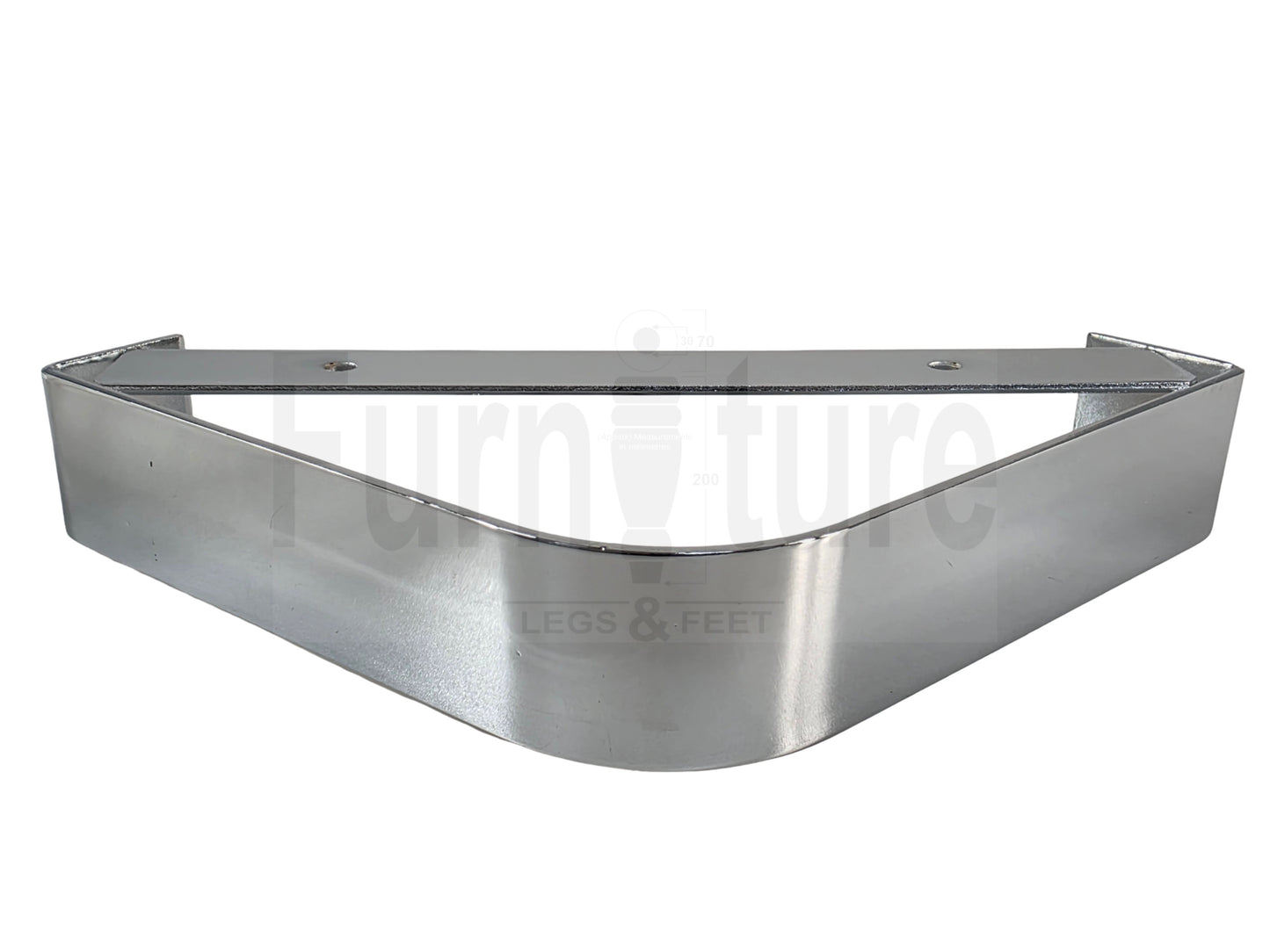 4 Metal Corner Legs Silver Replacement Furniture Feet Chrome Finish 50mm High 