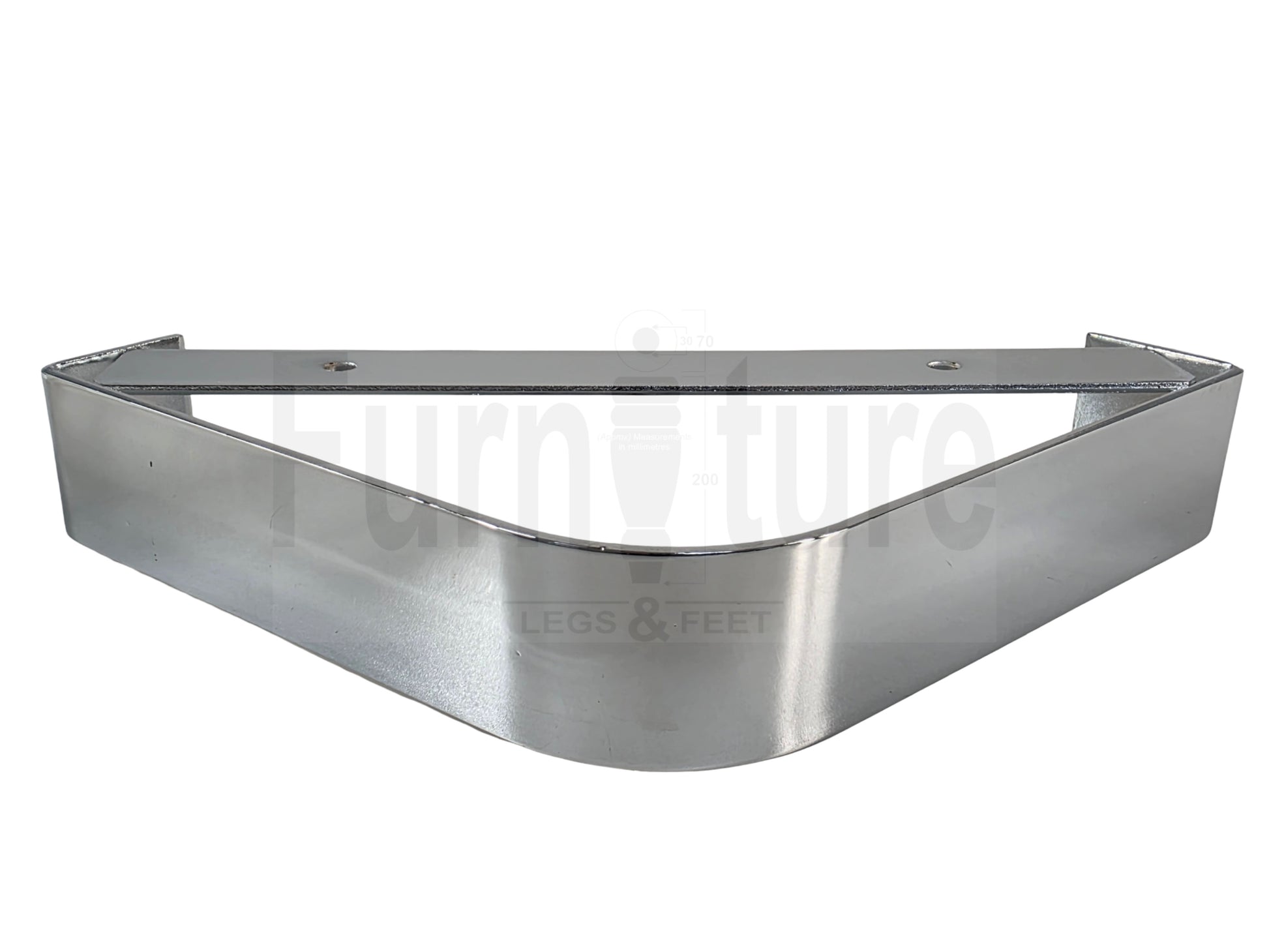 4 Metal Corner Legs Silver Replacement Furniture Feet Chrome Finish 50mm High 