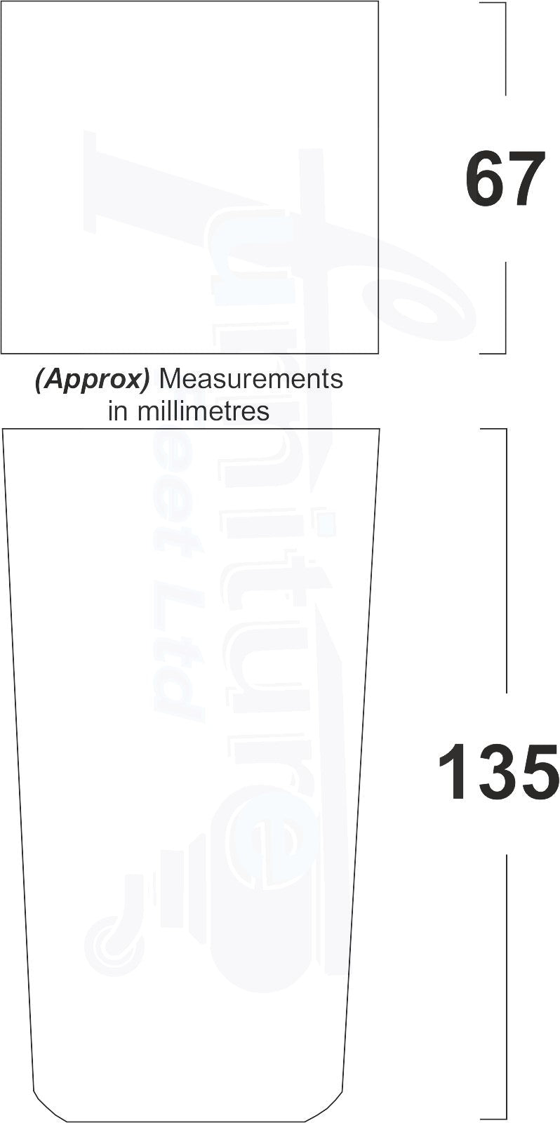 4x Block Wood Sofa Legs 135mm High Replacement Furniture Feet Chairs Cabinets M10 Thread	