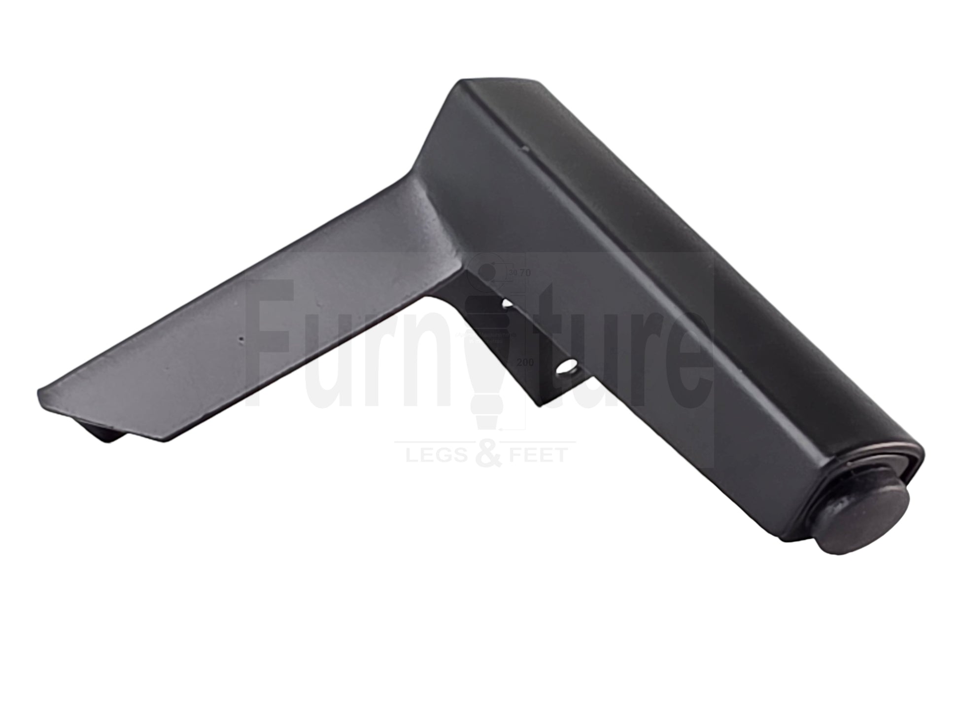 4 Metal Corner Feet Replacement Furniture Legs Black Finish 120mm High