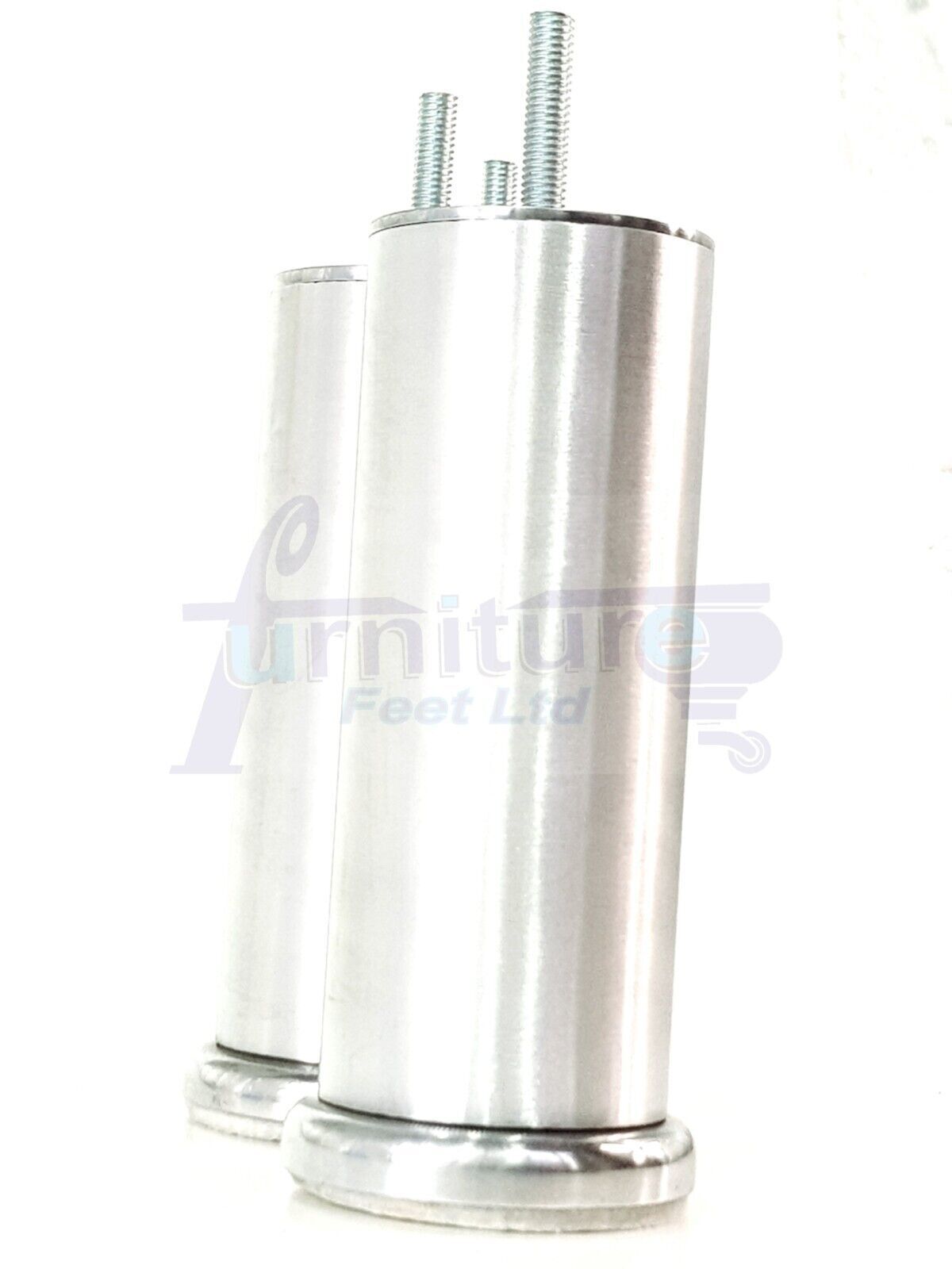4 Metal Furniture Legs  Replacement Sofa Chair Feet 155mm High M8 Brushed Chrome