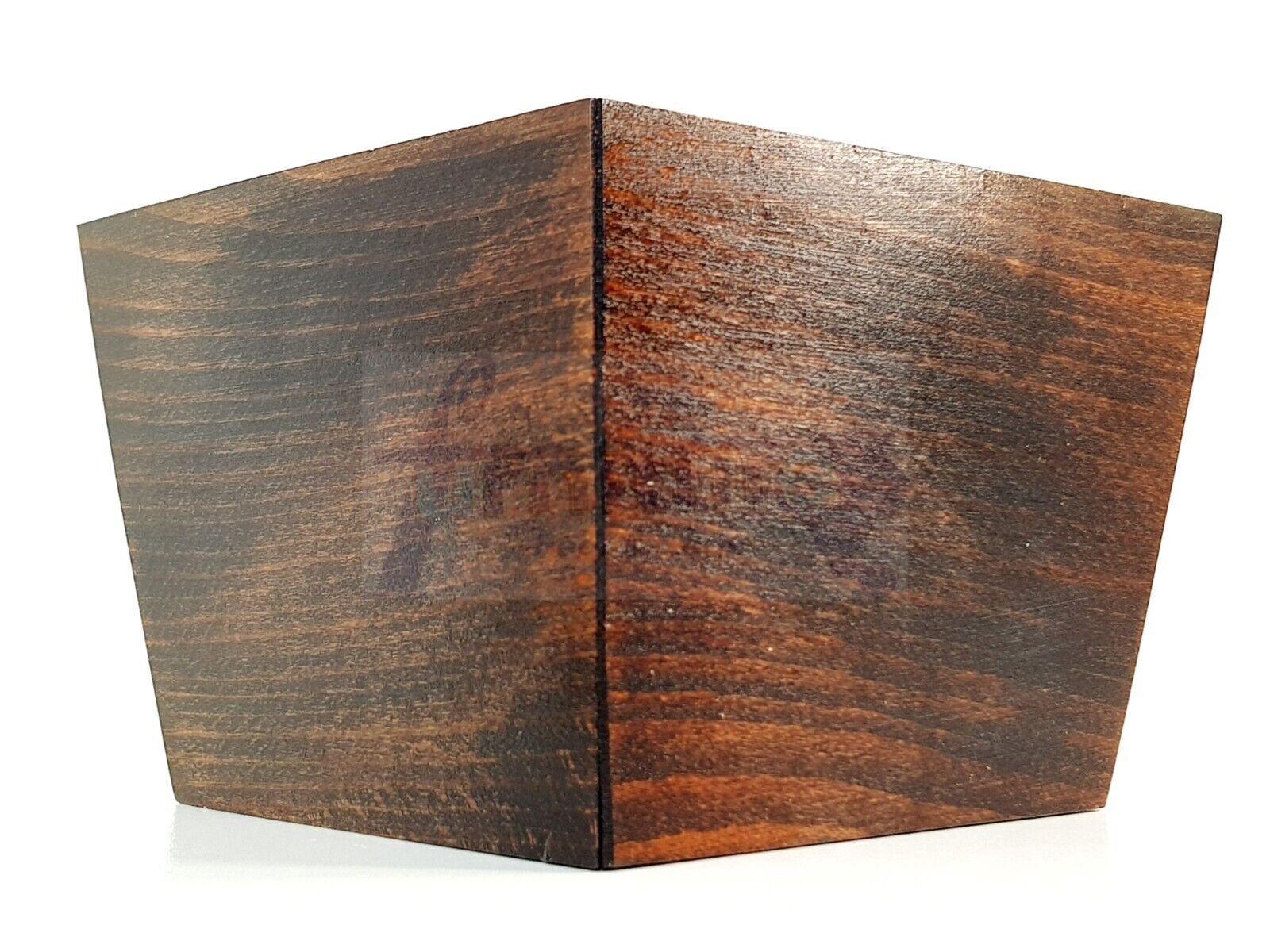4 Solid Wood Furniture Legs Replacement Corner Feet 95mm High Self-Fixing: Chestnut Wash