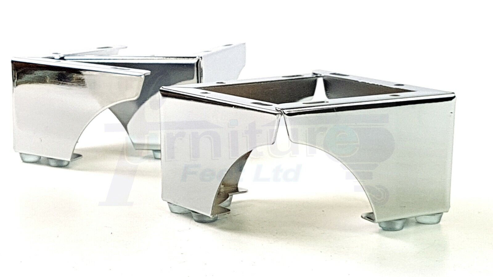 4 Metal Furniture Legs 70mm High Chrome Corner Feet Sofa Chair Beds Cabinets